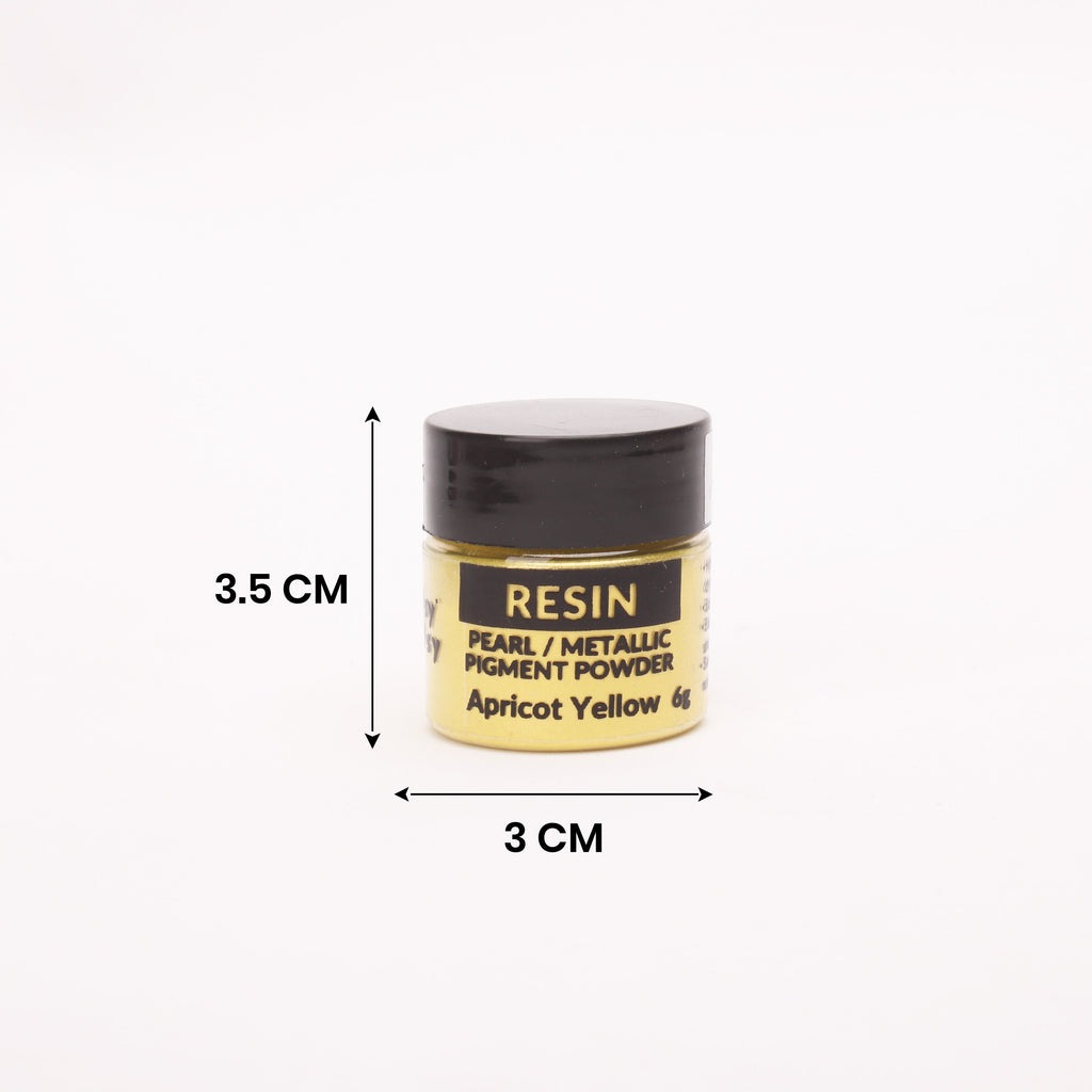 Resin Pearl Pigment Powder Apricot Yellow 6gm Bottle