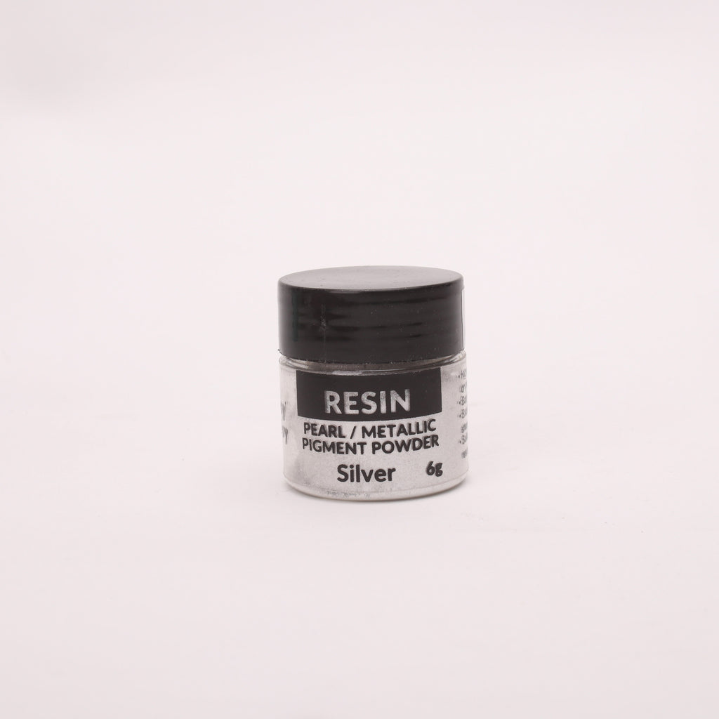 Resin Metallic Pigment Powder Silver 6gm Bottle