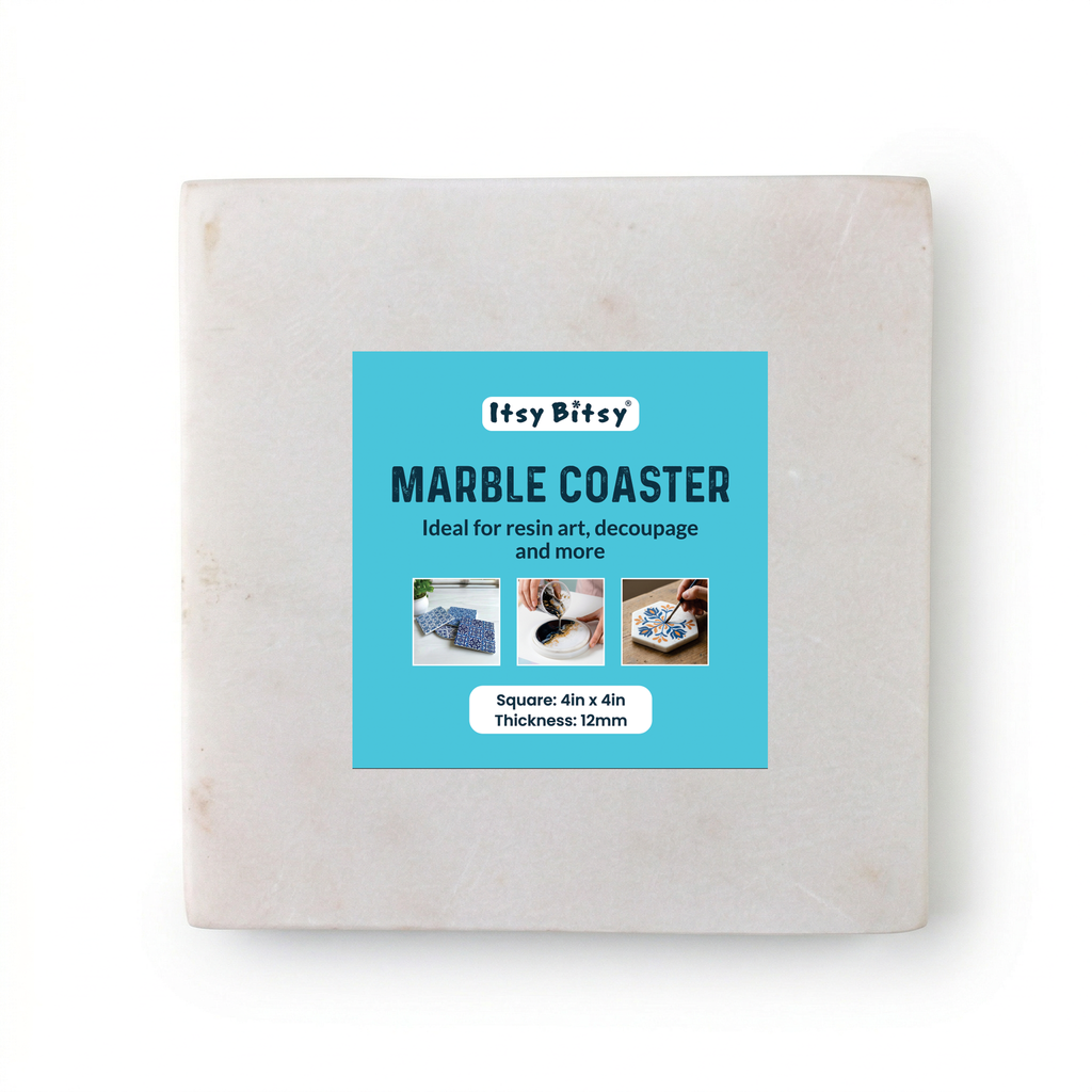 Marble Coaster Square 4Inch X 12mm Thick 1pc