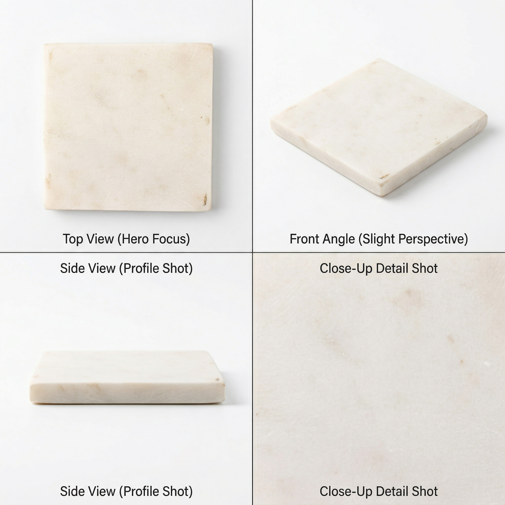 Marble Coaster Square 4Inch X 12mm Thick 1pc