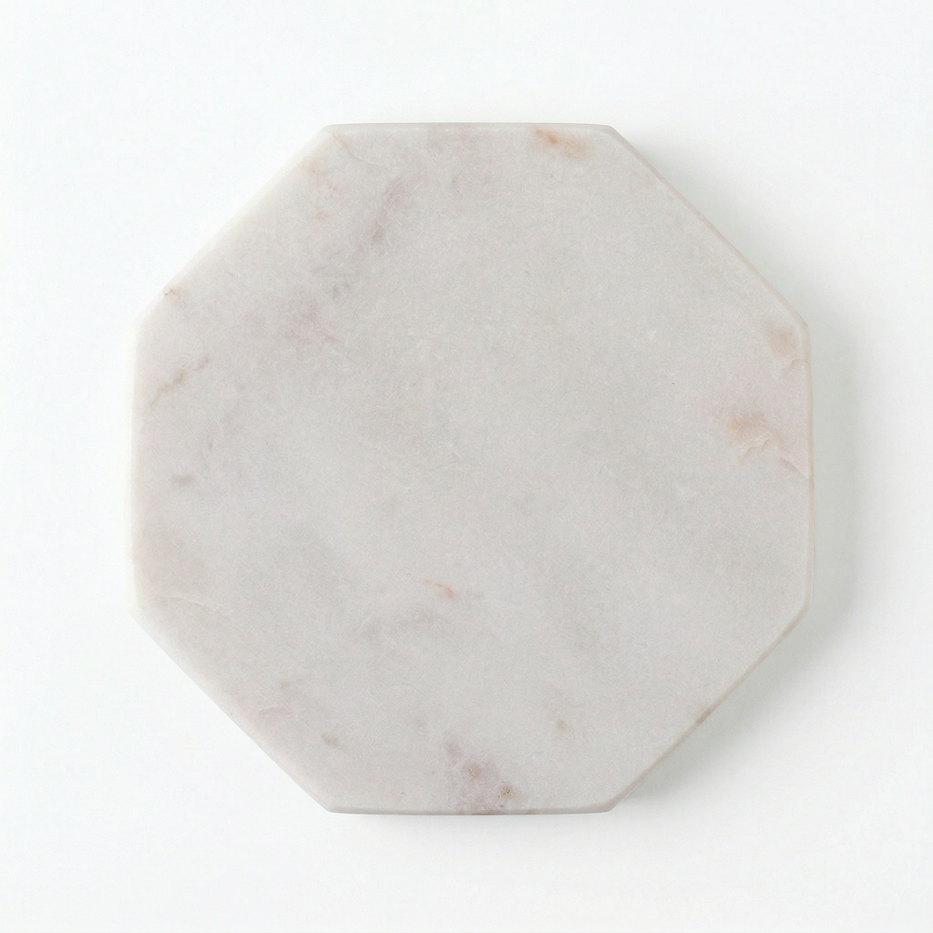 Marble Coaster Octagonal 4Inch X 12mm Thick 1pc