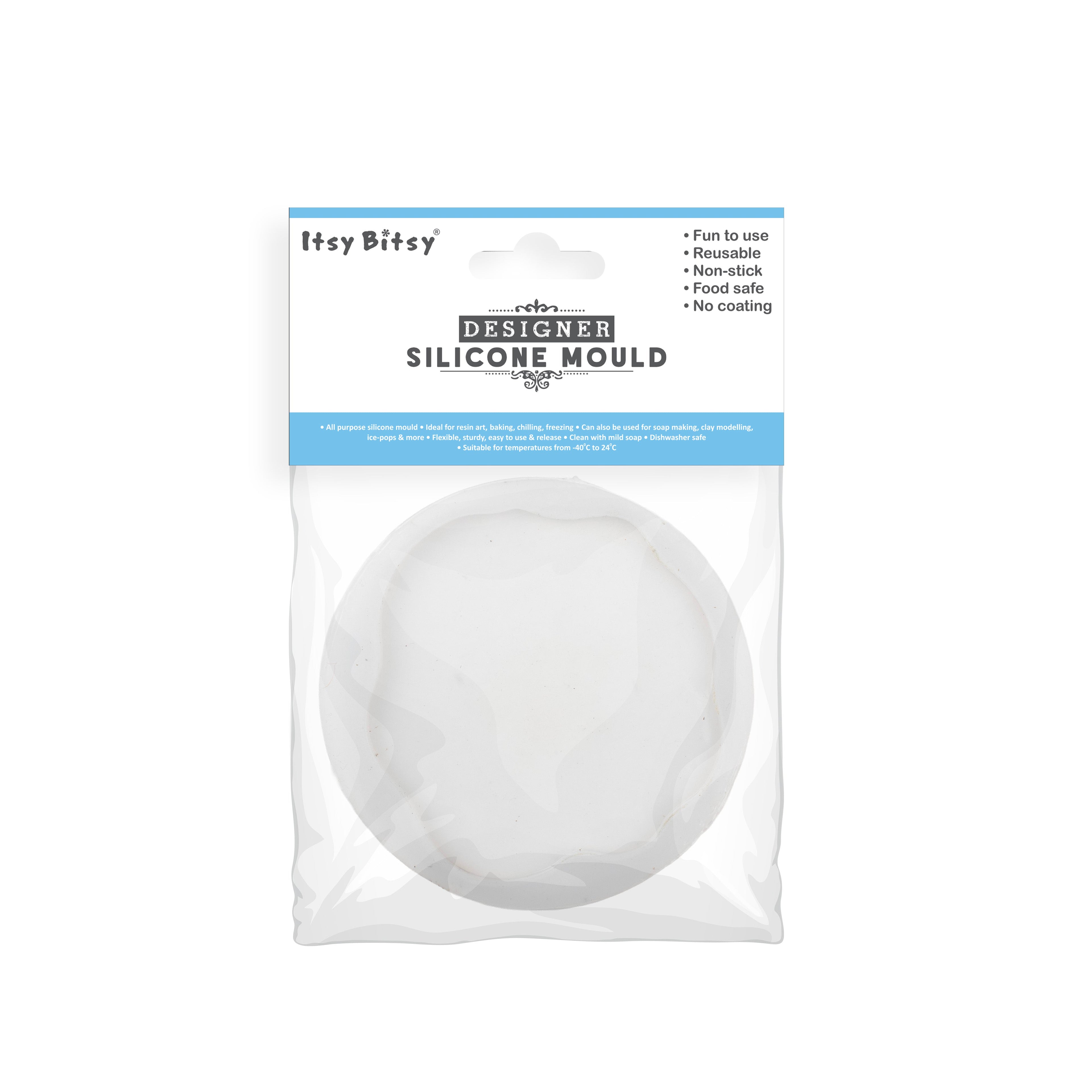 Silicone Mould Agate Coaster Round Dia 4Inch X D5mm 1pc