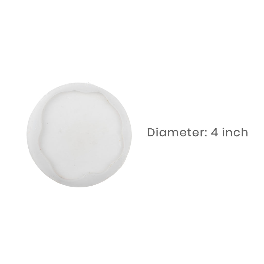Silicone Mould Agate Coaster Round Dia 4Inch X D5mm 1pc