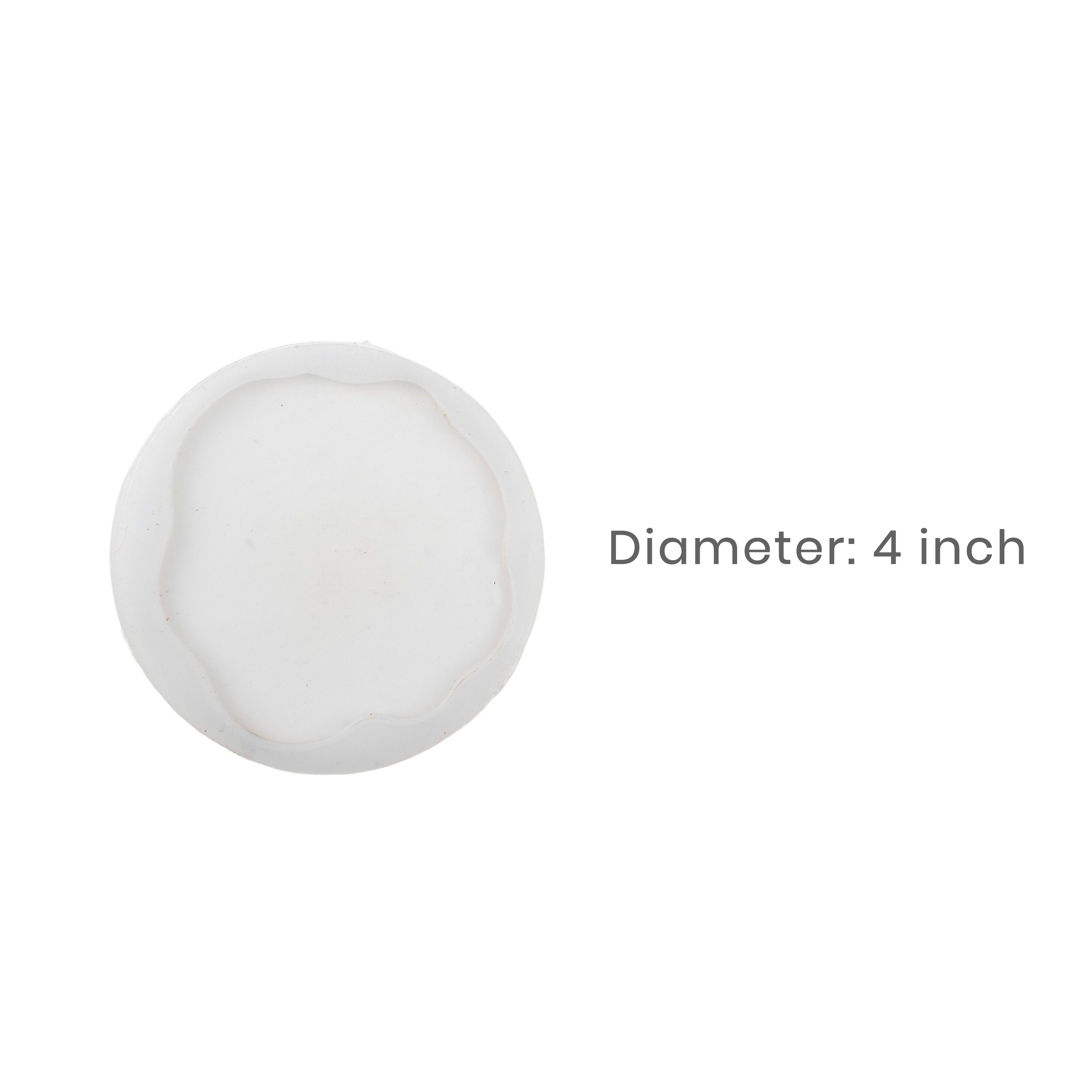 Silicone Mould Agate Coaster Round Dia 4Inch X D5mm 1pc