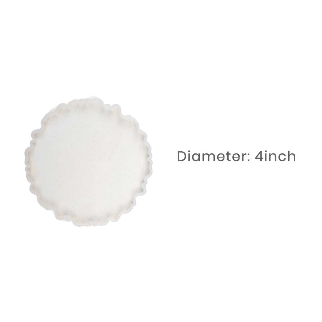 Silicone Mould Agate Coaster wavy edge 4Inch X D7mm 1pc