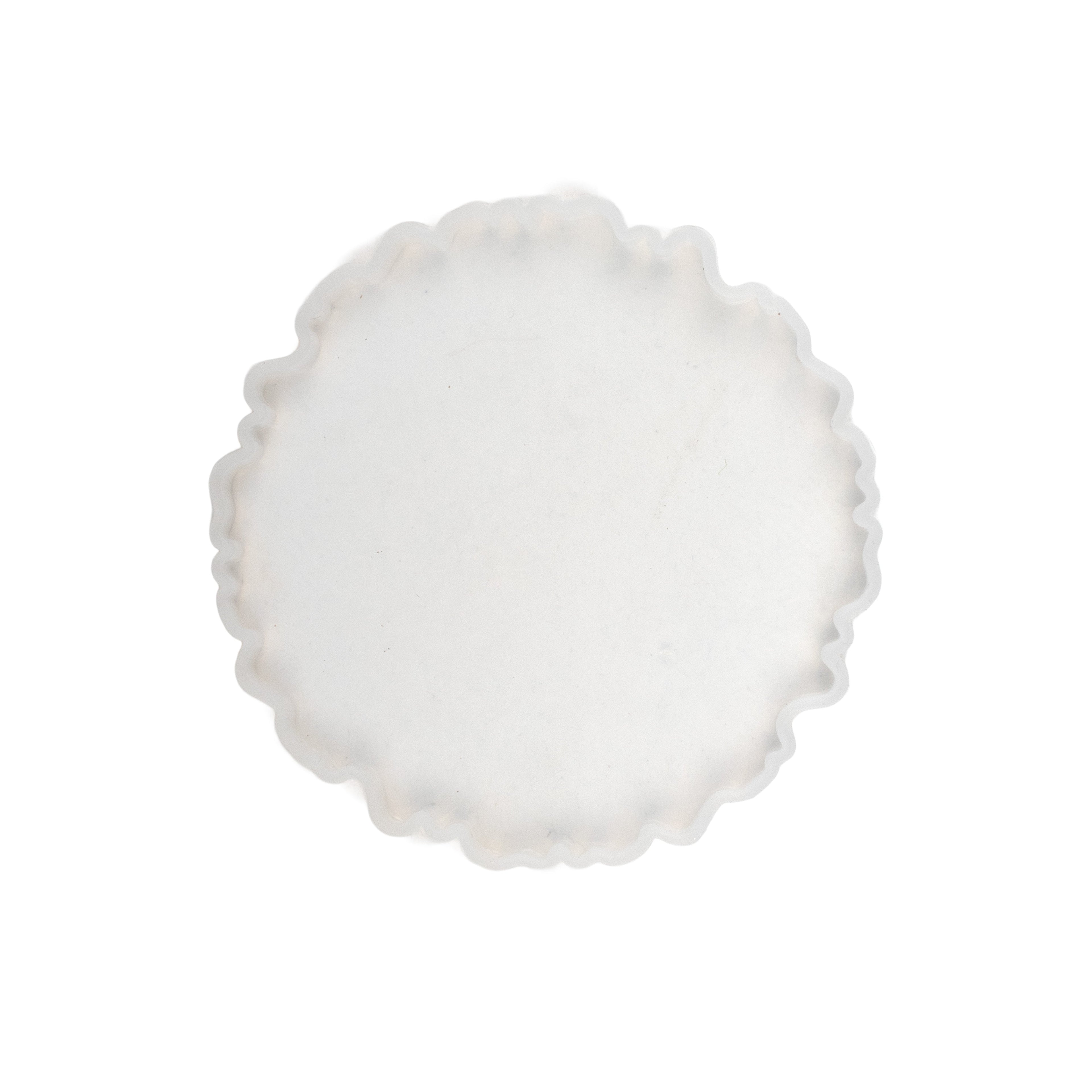 Silicone Mould Agate Coaster wavy edge 4Inch X D7mm 1pc