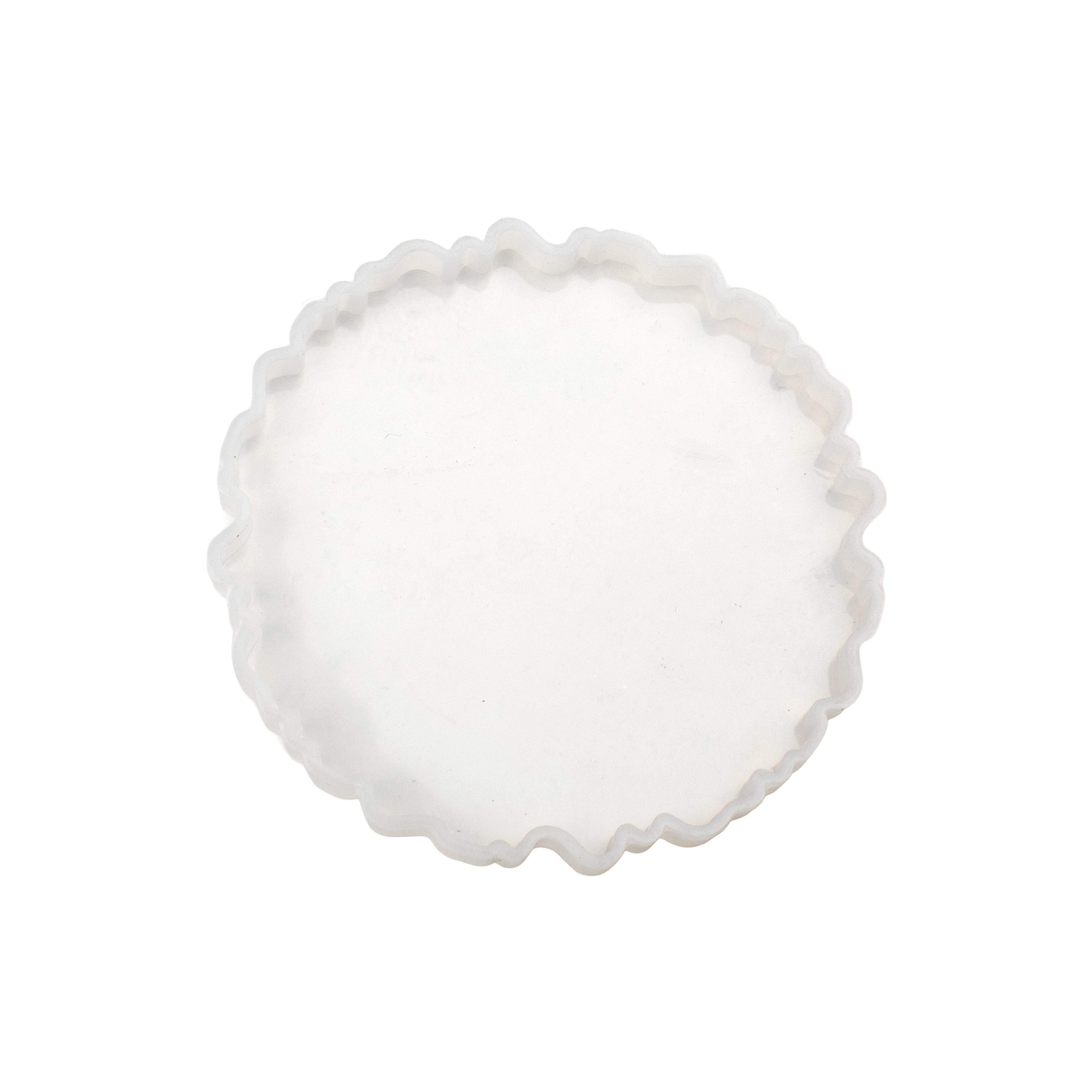 Silicone Mould Agate Coaster wavy edge 4Inch X D7mm 1pc
