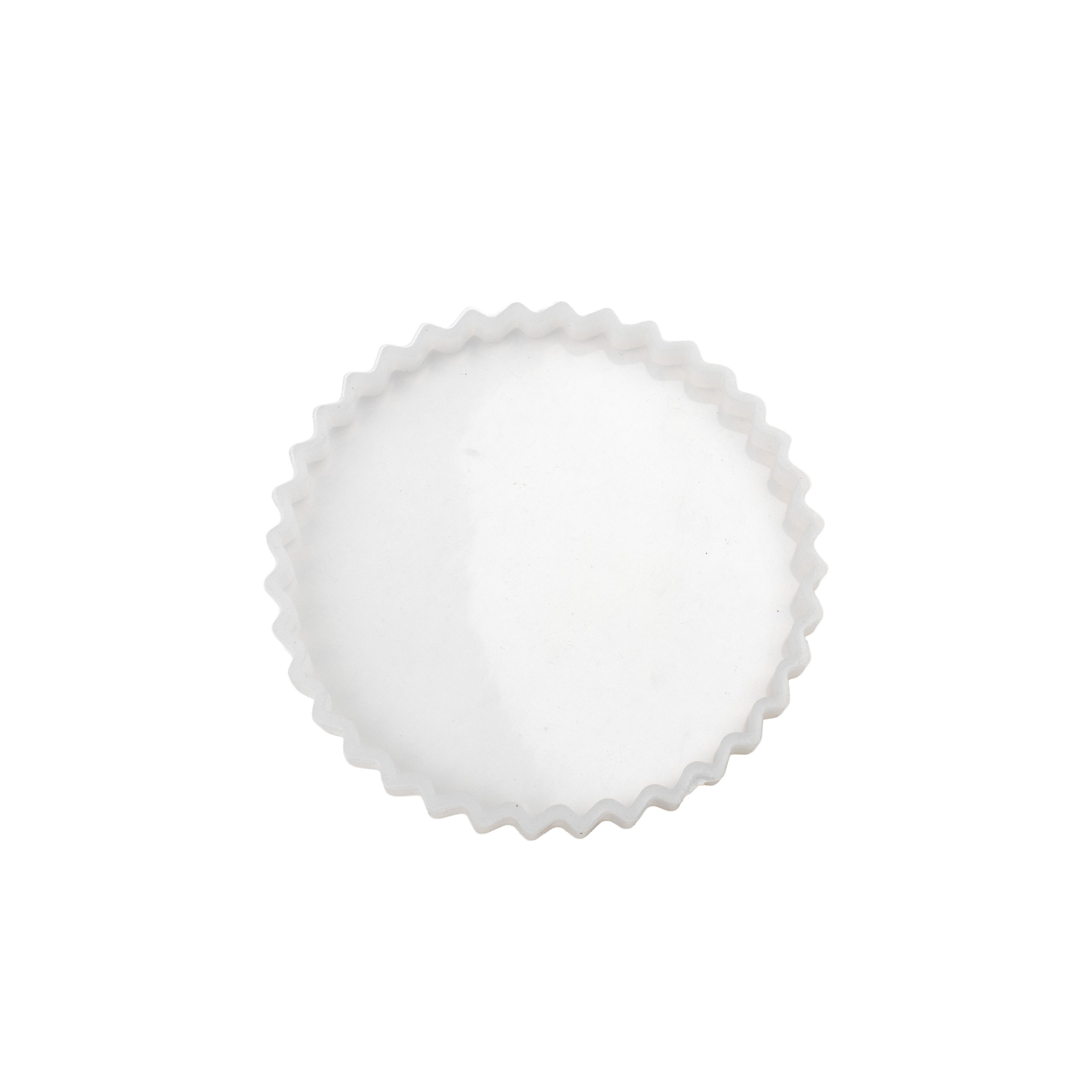 Silicone Mould Crinkle Edge Oval Coaster 4Inch X D7mm 1pc