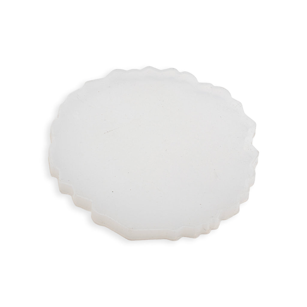 Silicone Mould Agate Coaster wavy edge 6Inch X D10mm 1pc