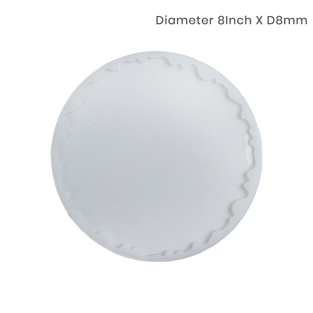 Silicone Mould Agate Coaster wavy edge 8Inch X D8mm 1pc