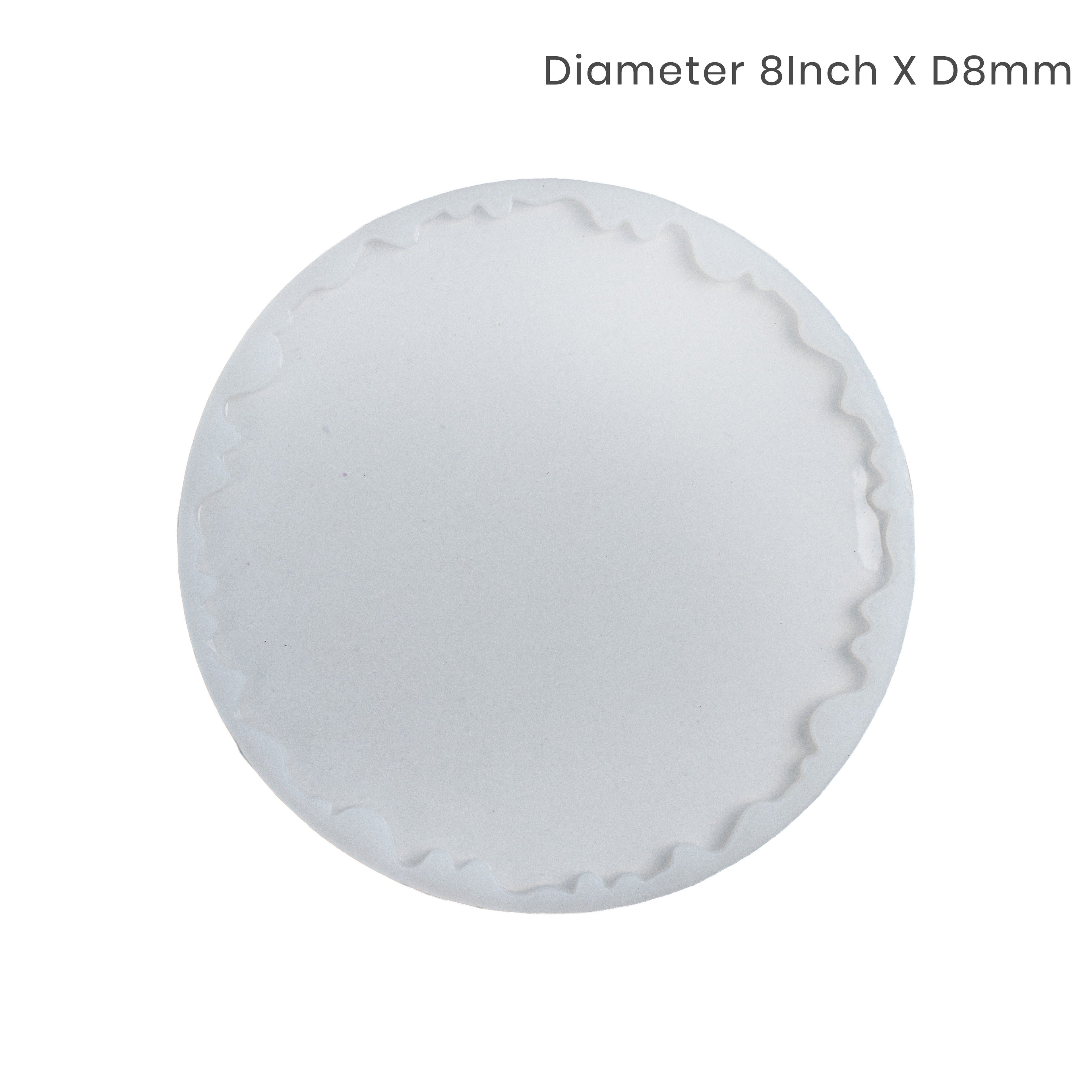 Silicone Mould Agate Coaster wavy edge 8Inch X D8mm 1pc