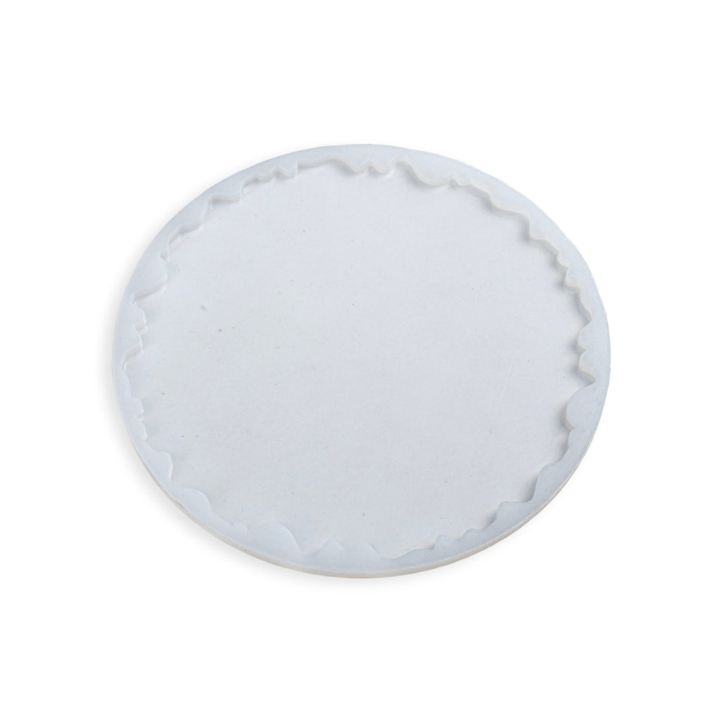 Silicone Mould Agate Coaster wavy edge 8Inch X D8mm 1pc