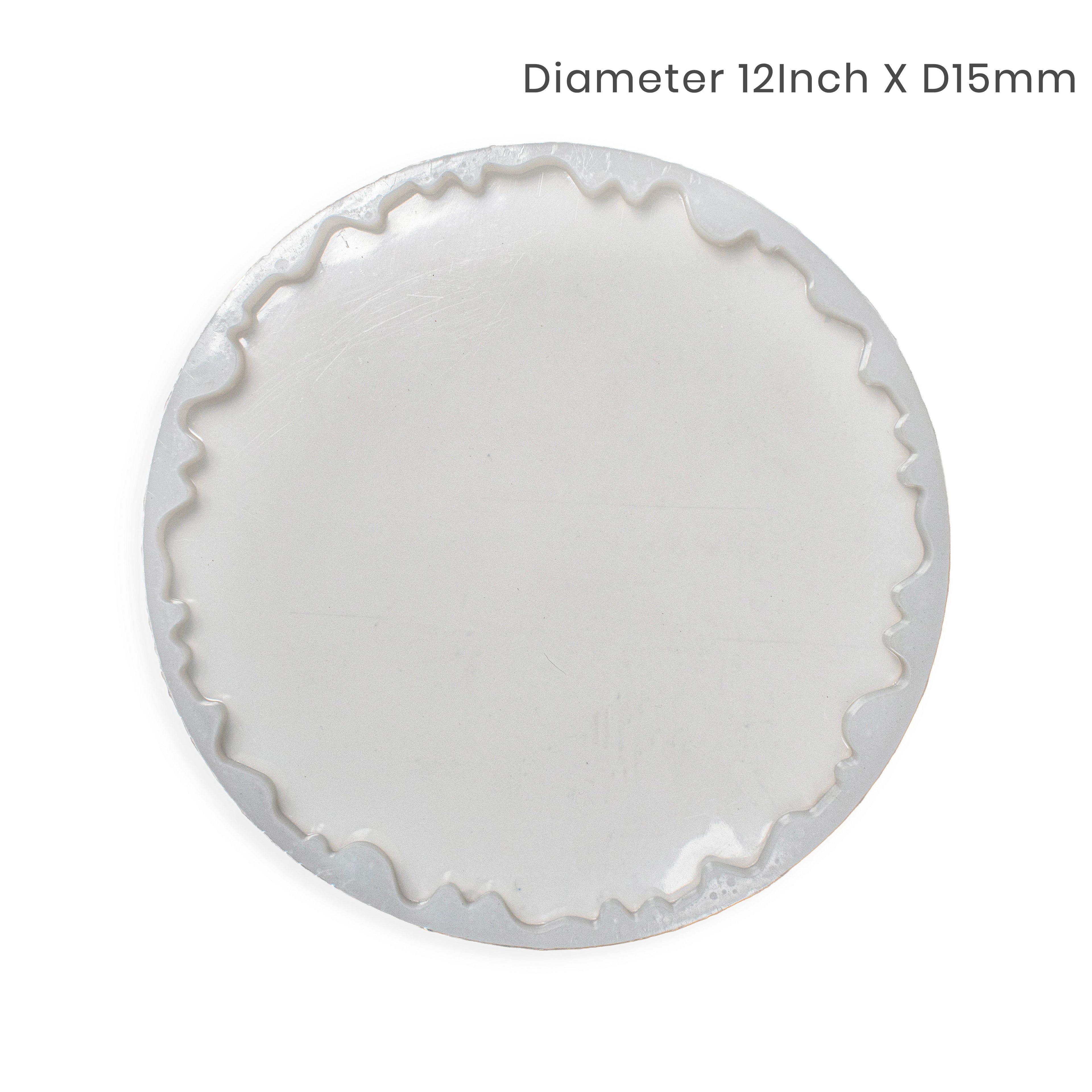 Silicone Mould Agate Coaster wavy edge 12Inch X D15mm 1pc