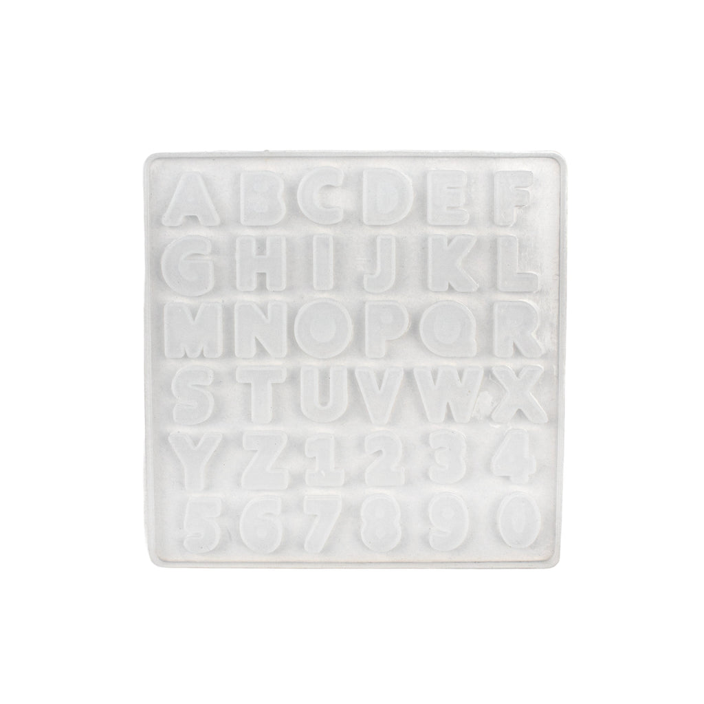 Silicone Mould Alphabet and Numbers 5.5Inch X D3mm 1pc