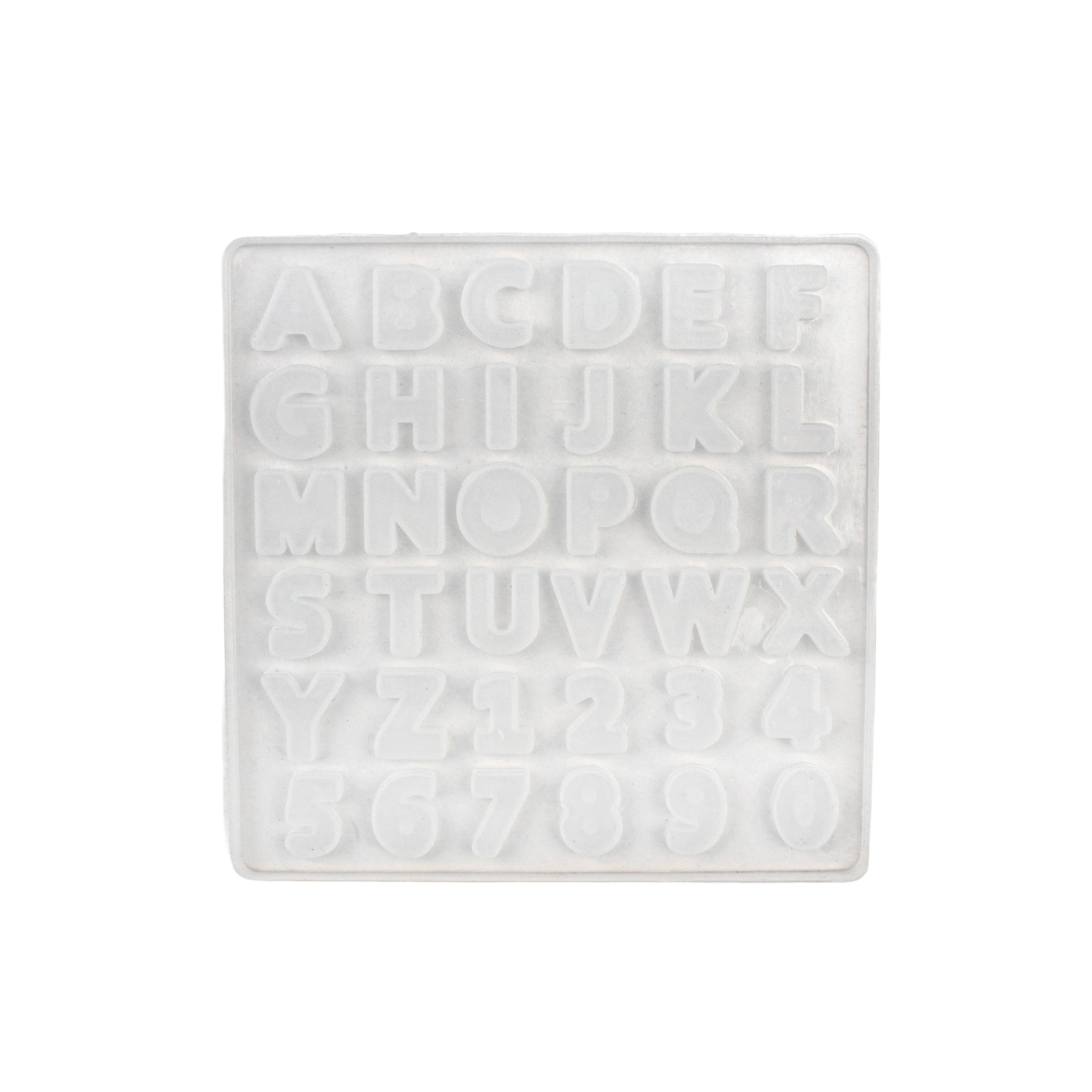 Silicone Mould Alphabet and Numbers 5.5Inch X D3mm 1pc