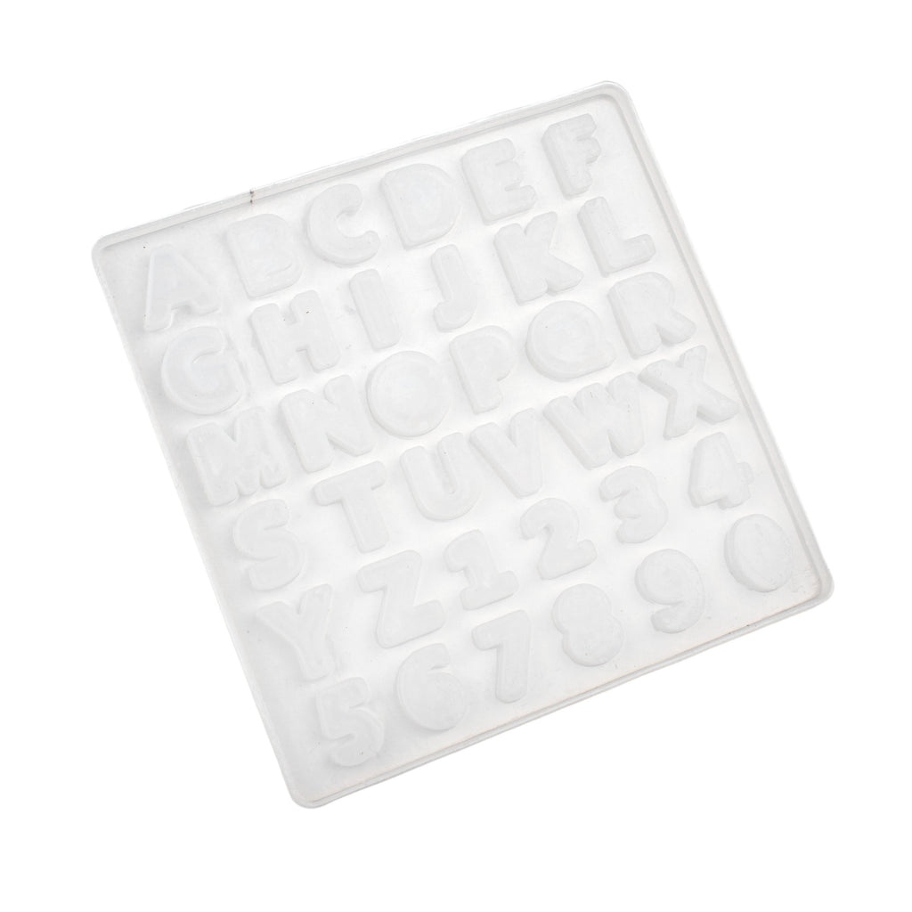 Silicone Mould Alphabet and Numbers 5.5Inch X D3mm 1pc