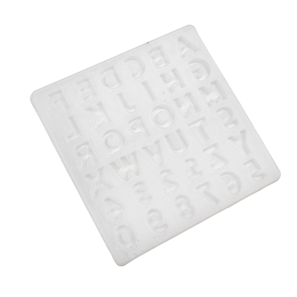 Silicone Mould Alphabet and Numbers 5.5Inch X D3mm 1pc