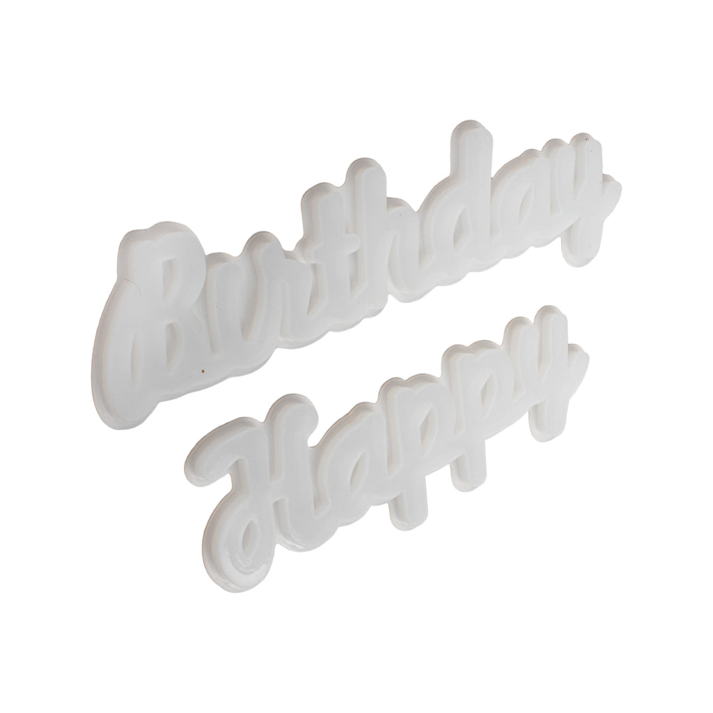 Silicone Mould Happy Birthday 23 X 9cm X D8mm X 30 X 8cm X D8mm 1pc