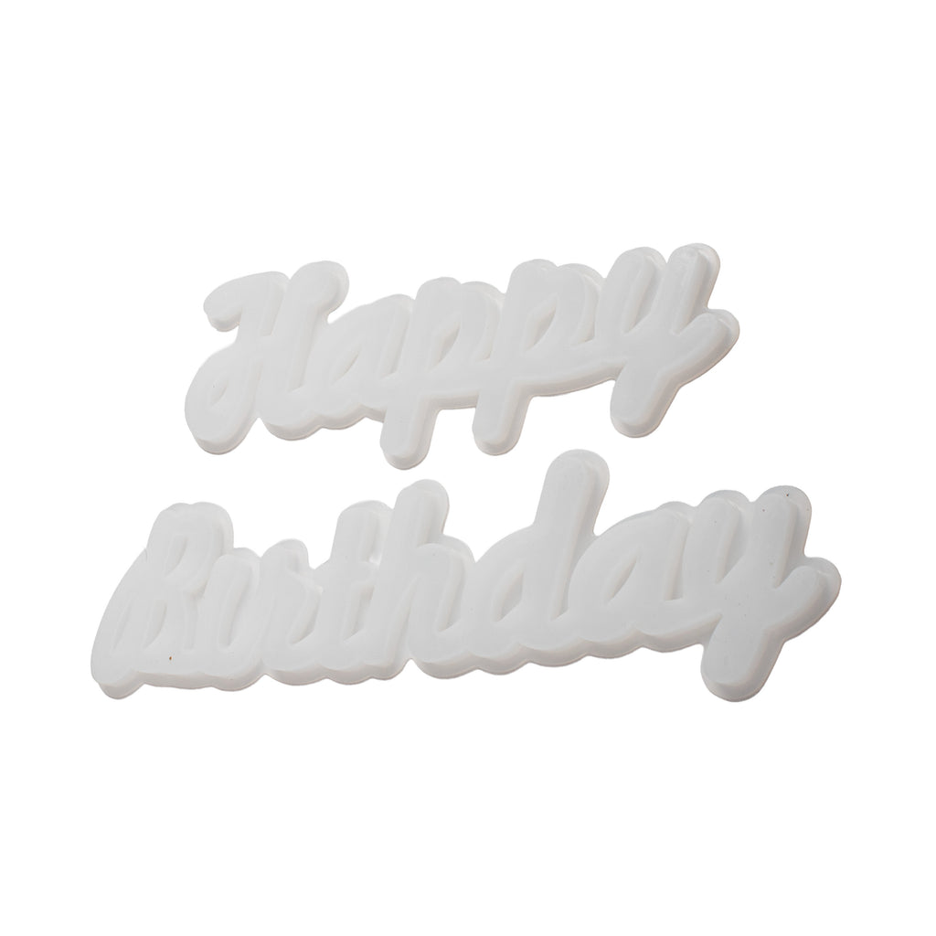 Silicone Mould Happy Birthday 23 X 9cm X D8mm X 30 X 8cm X D8mm 1pc