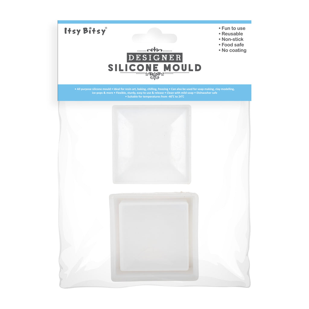 Silicone Mould Square Gift Box 7.5 X 7.4cm X D1.2cm 1pc
