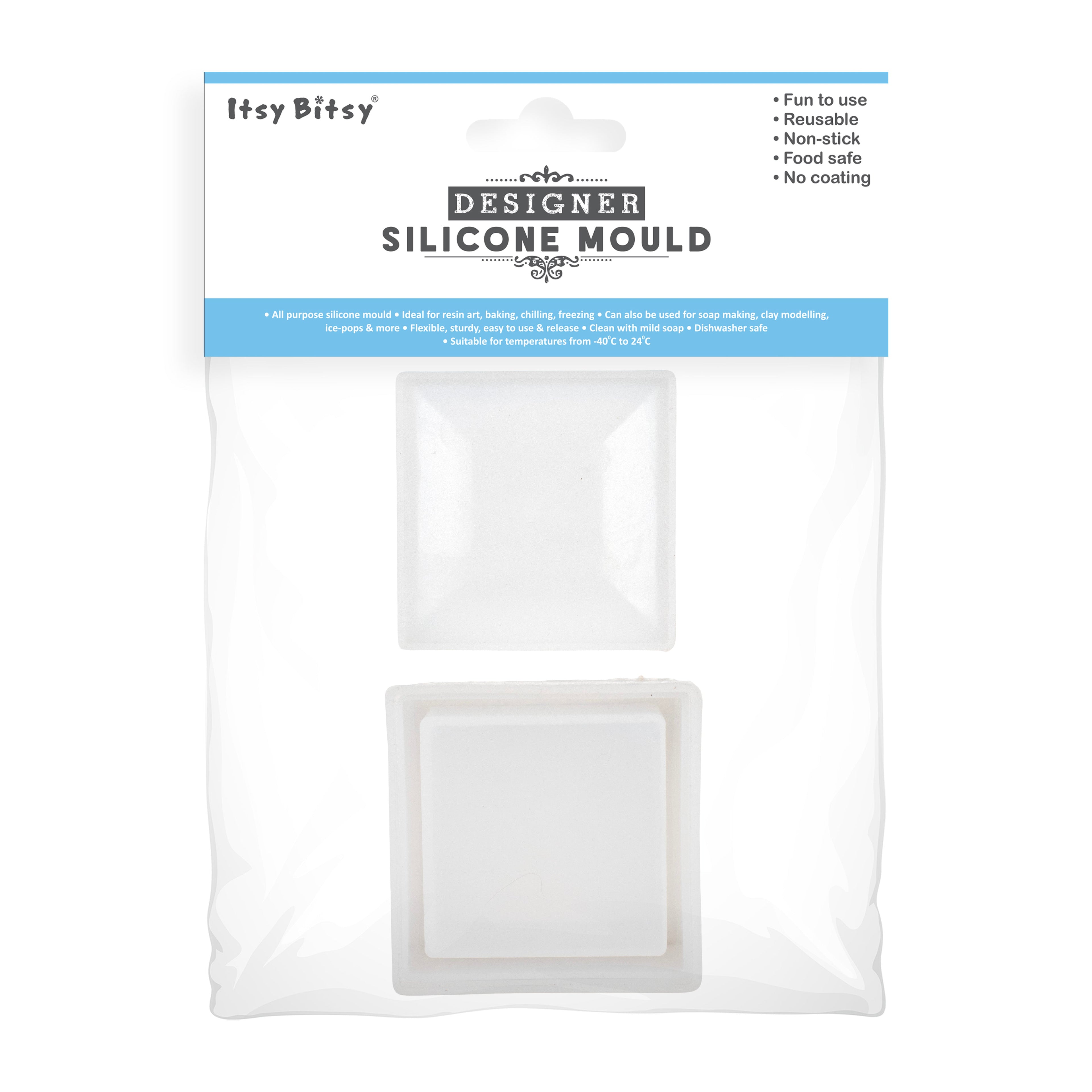 Silicone Mould Square Gift Box 7.5 X 7.4cm X D1.2cm 1pc