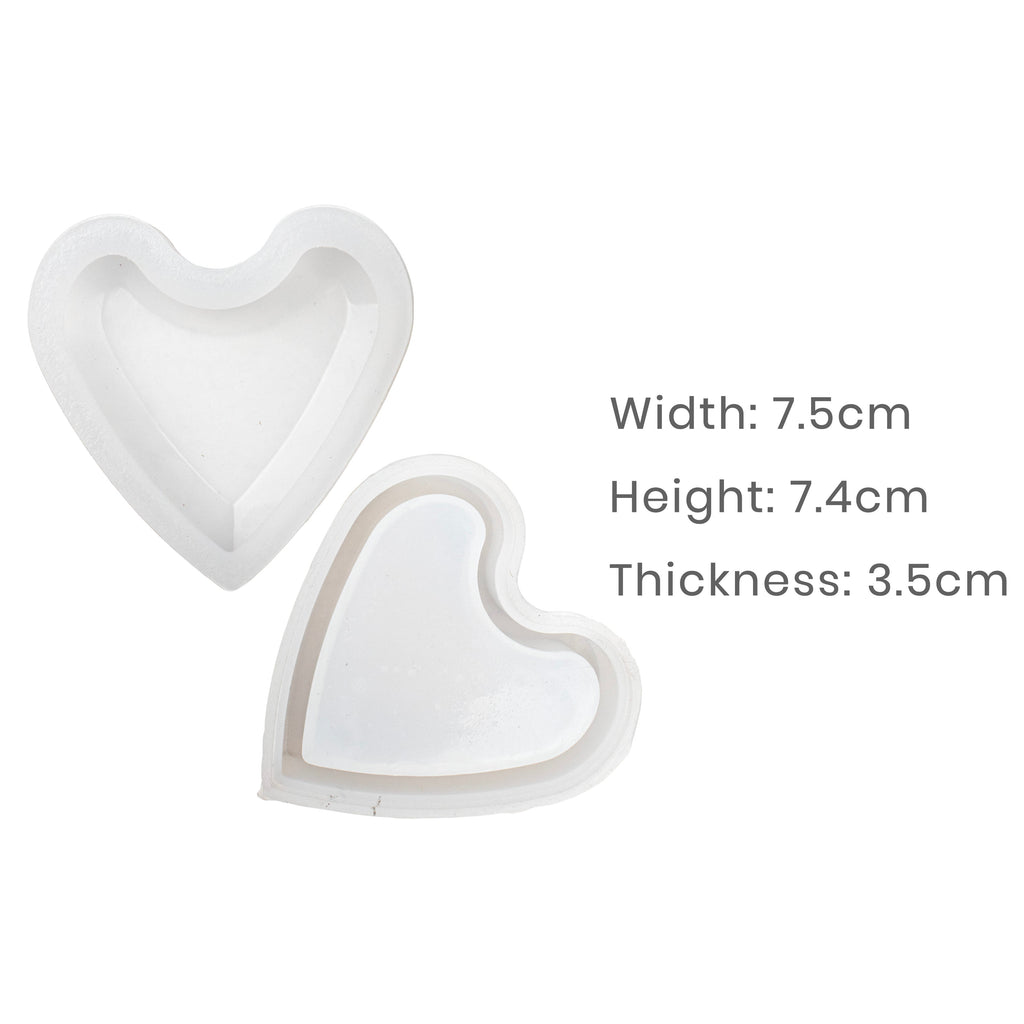 Silicone Mould Heart Gift Box 7.5 X 7.4cm X D1.2cm 1pc