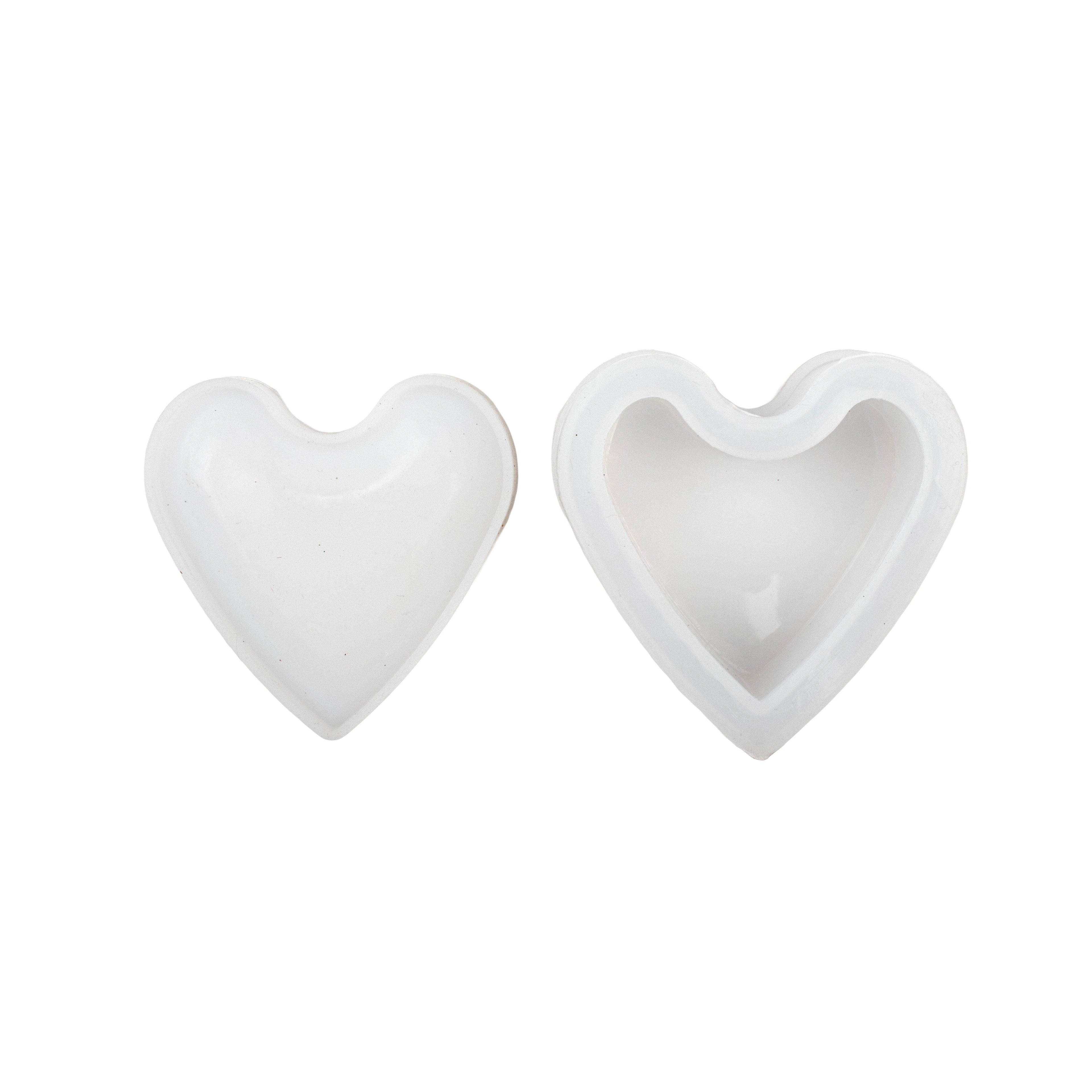 Silicone Mould Heart Gift Box 7.5 X 7.4cm X D1.2cm 1pc