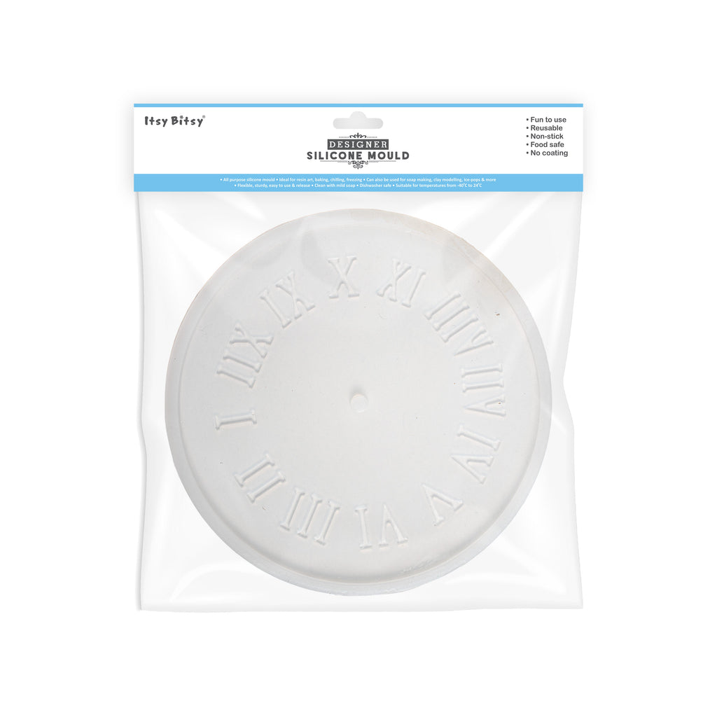 Silicone Mould Clock Dia 8Inch X D8mm 1pc