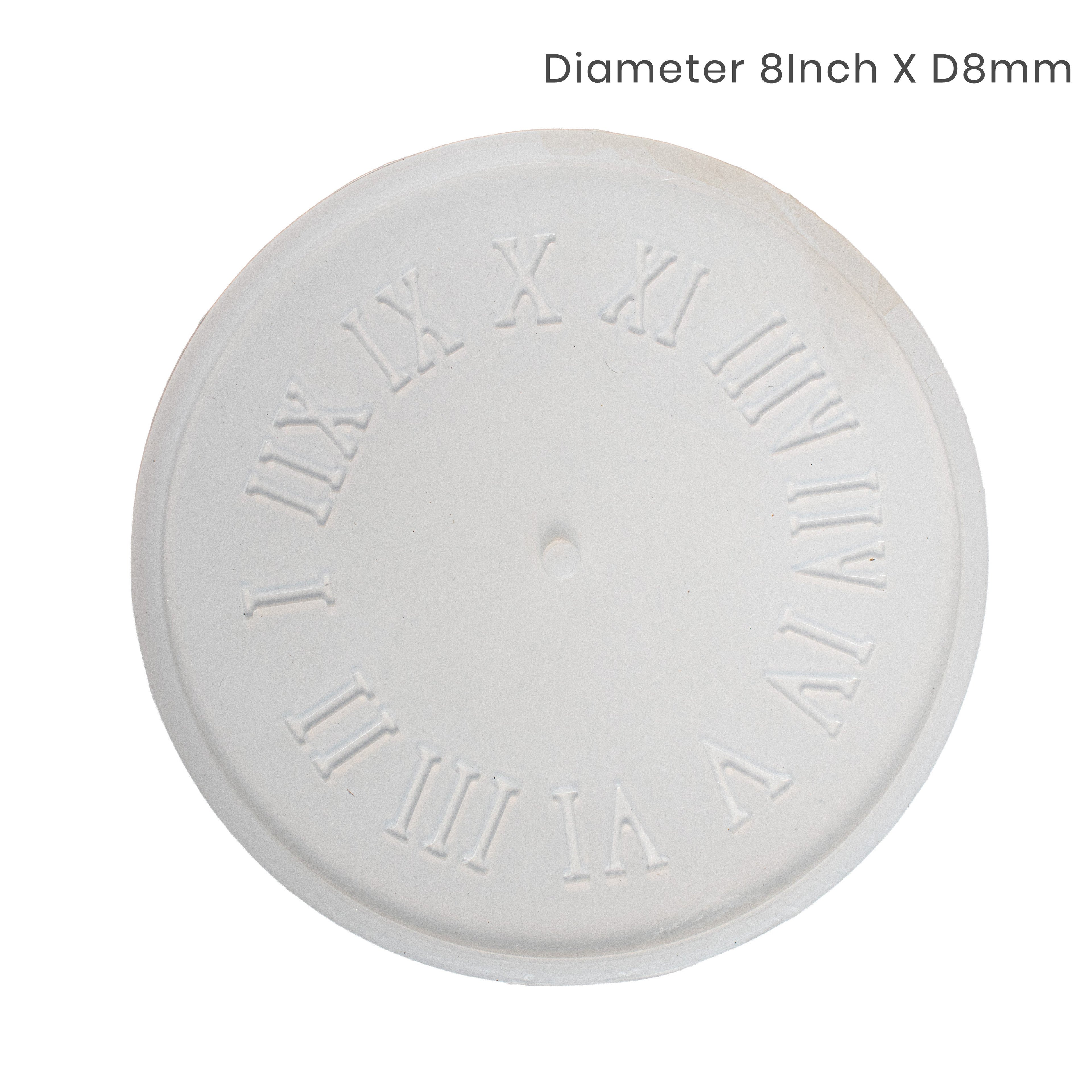 Silicone Mould Clock Dia 8Inch X D8mm 1pc