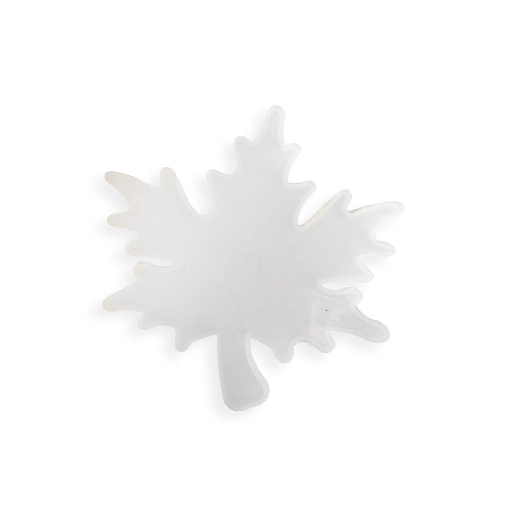 Silicone Mould Leaf Zigzag Coaster 4Inch X D6mm 1pc