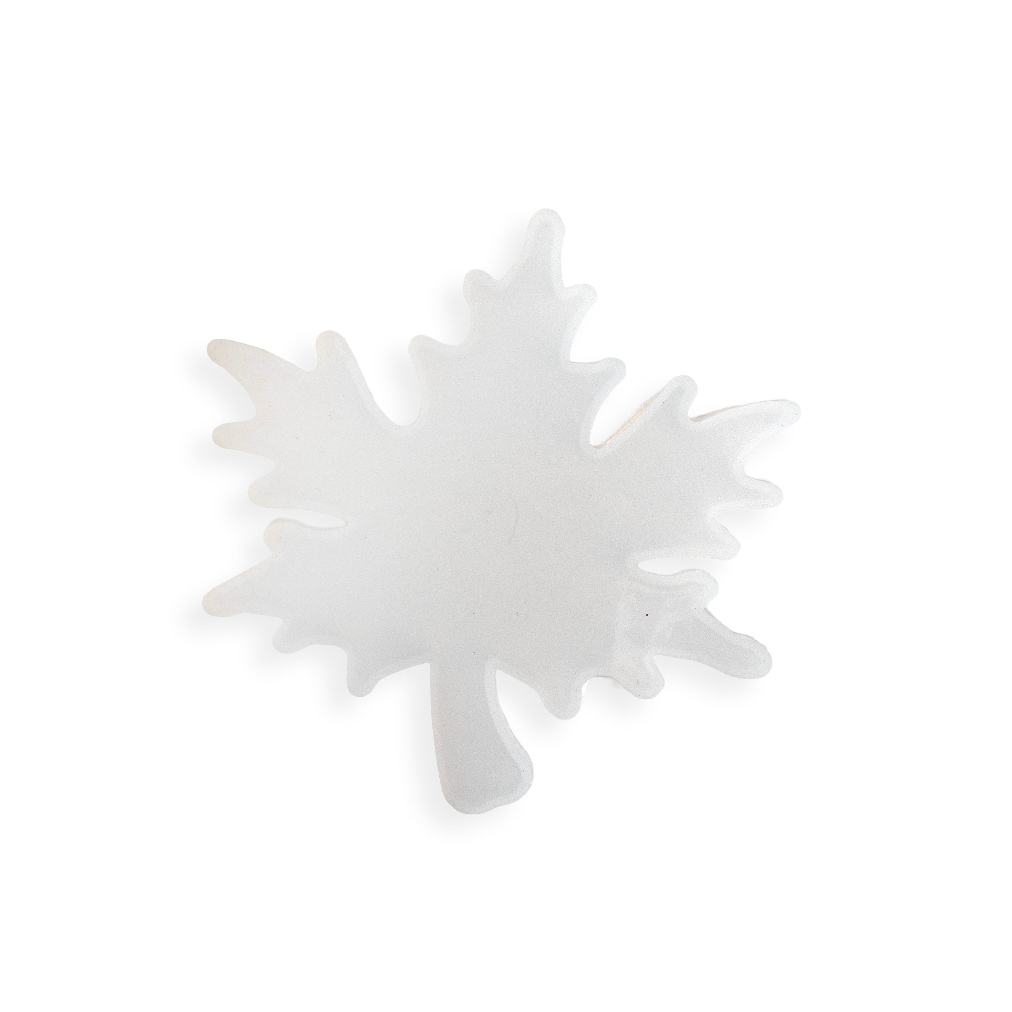 Silicone Mould Leaf Zigzag Coaster 4Inch X D6mm 1pc