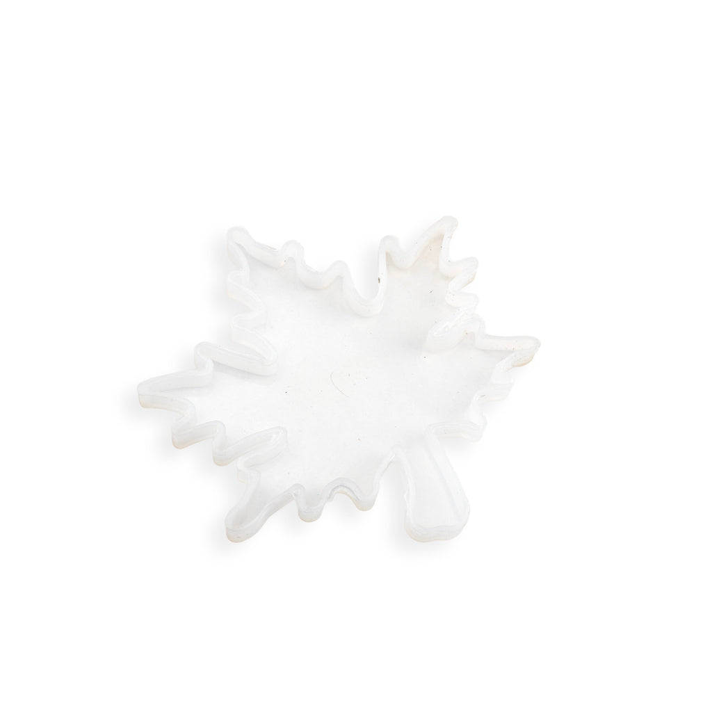 Silicone Mould Leaf Zigzag Coaster 4Inch X D6mm 1pc