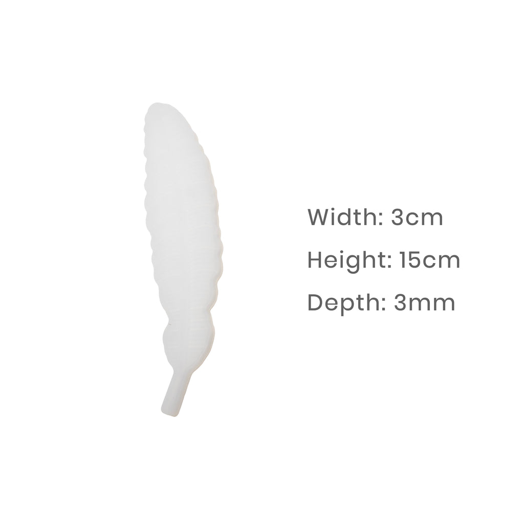 Silicone Mould Feather 15 X 3cm X D3mm 1pc