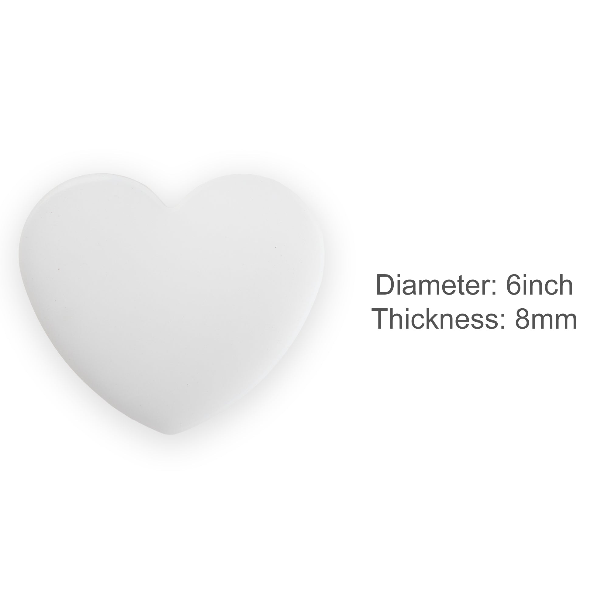 Silicone Mould Heart 6Inch X D8mm 1pc