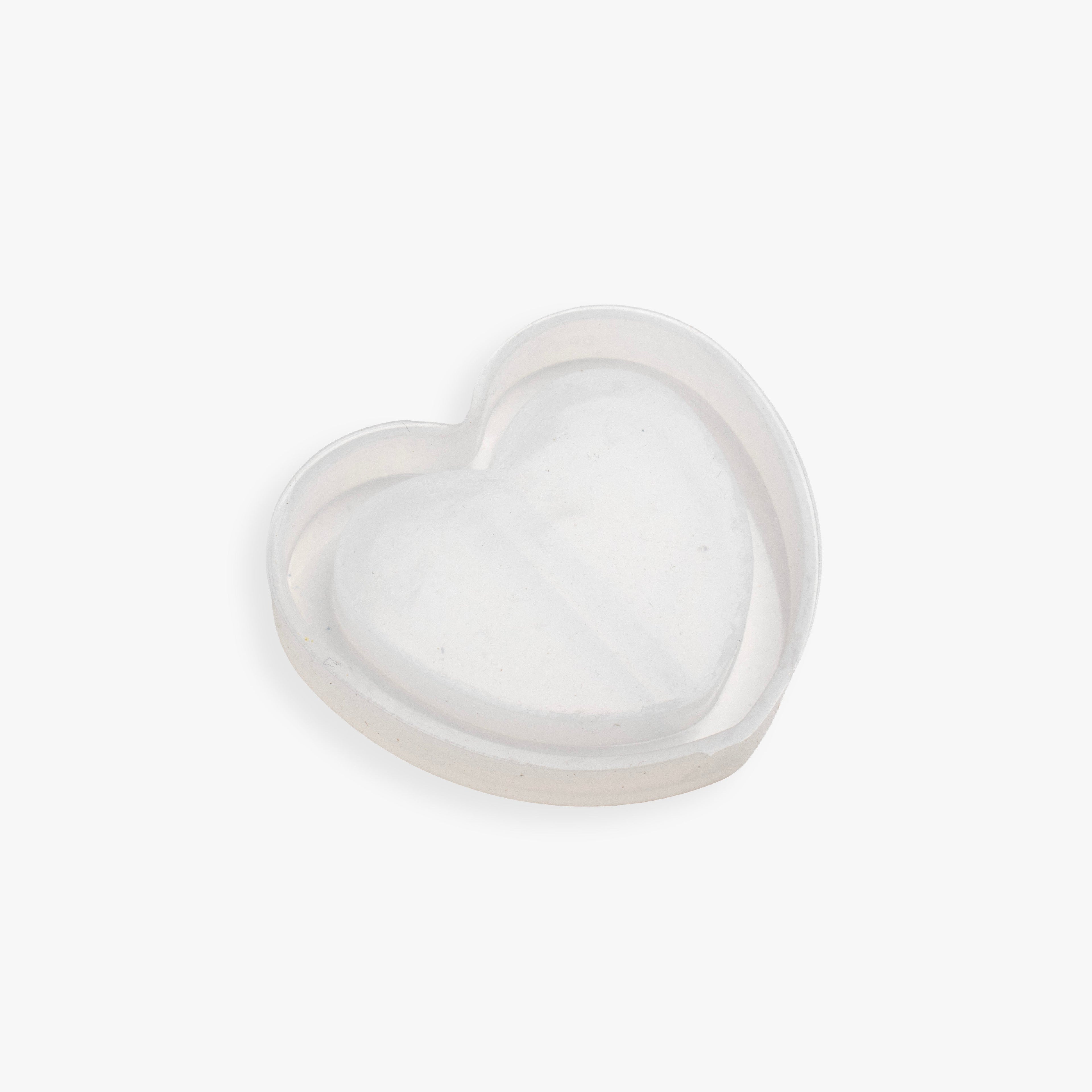 Silicone Mould Heart Pendant 4 X 4cm X D4mm 1pc