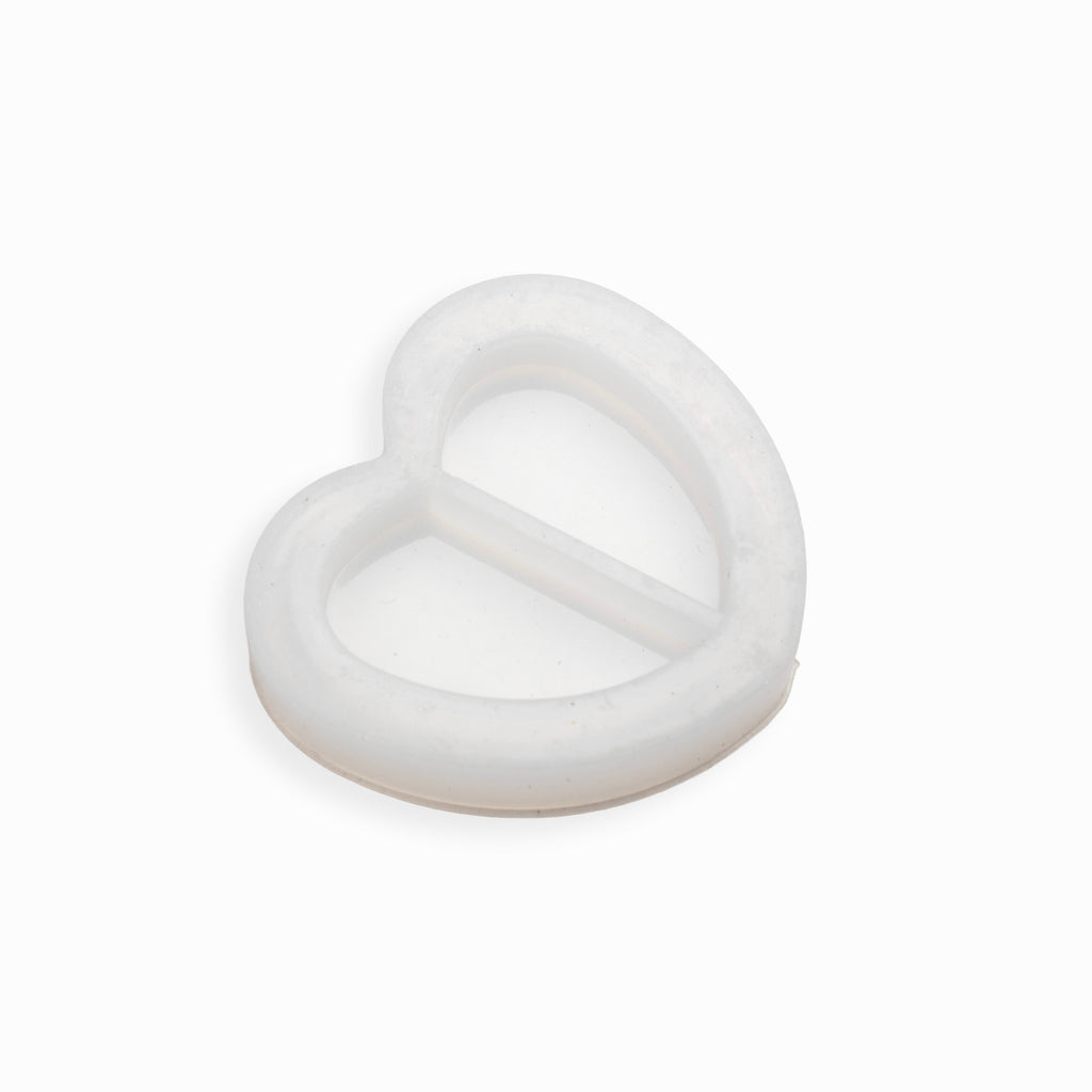 Silicone Mould Heart Pendant 4 X 4cm X D4mm 1pc