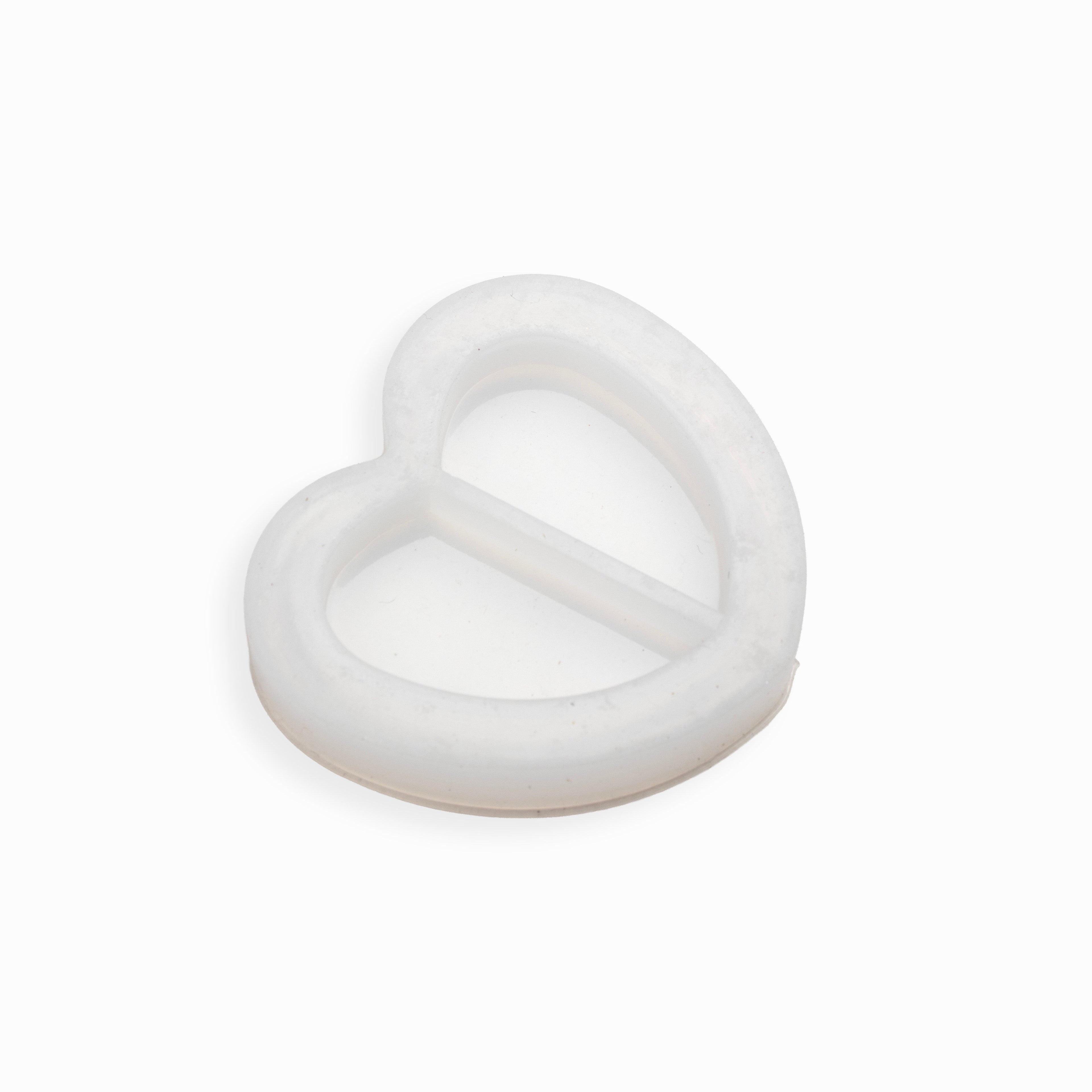 Silicone Mould Heart Pendant 4 X 4cm X D4mm 1pc
