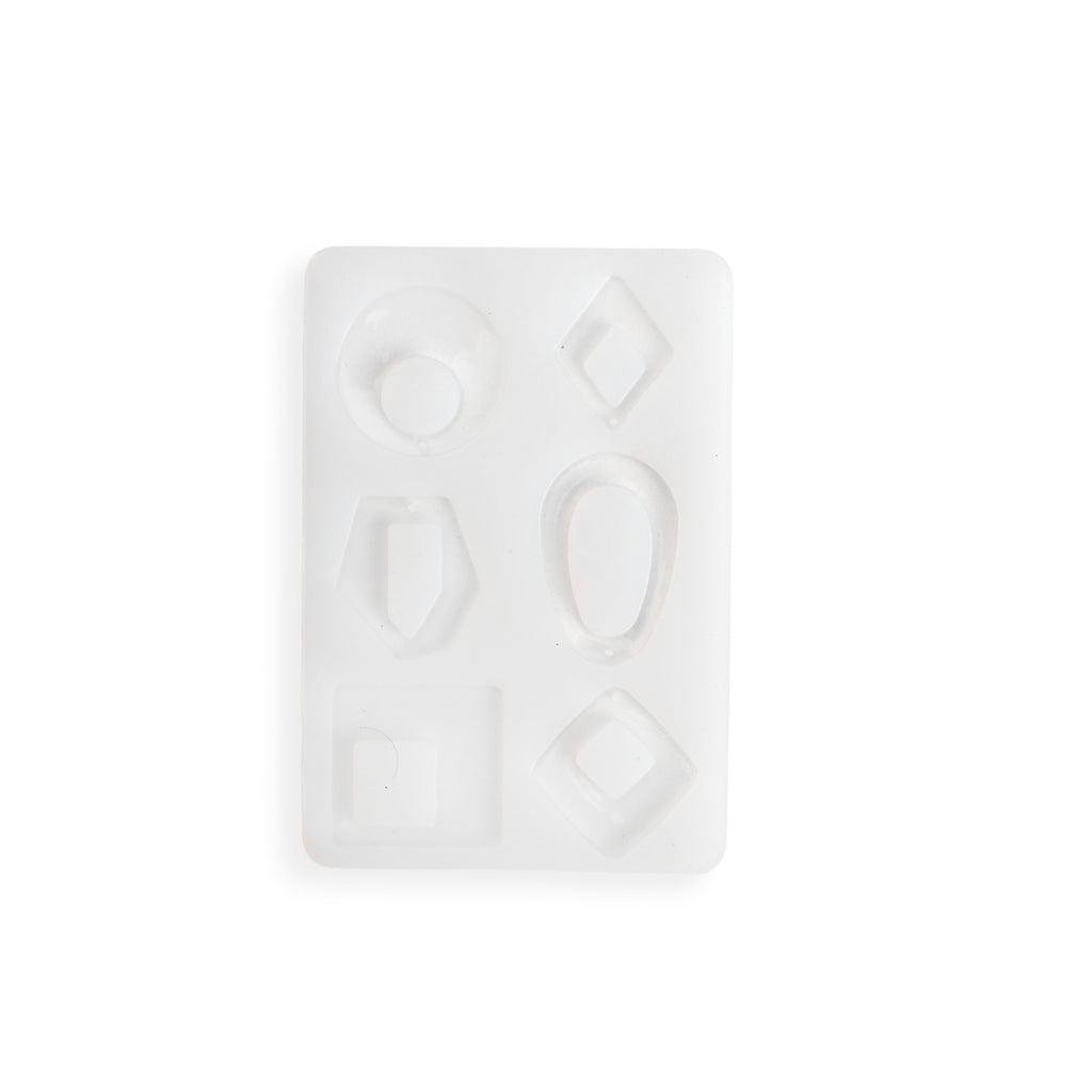 Silicone Mould Earrings and Pendants 6 Designs 14 X 10cm X D5mm 1pc