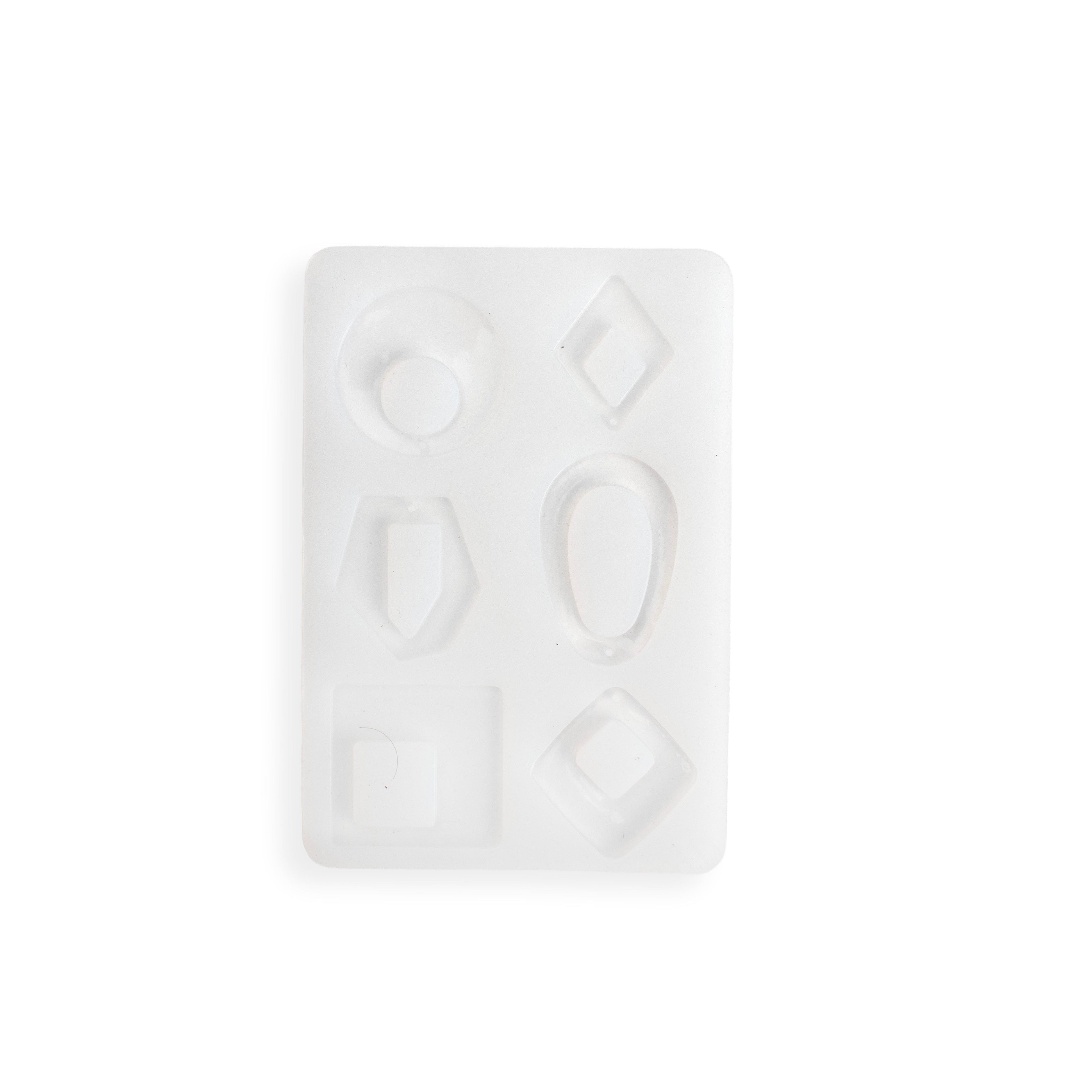 Silicone Mould Earrings and Pendants 6 Designs 14 X 10cm X D5mm 1pc