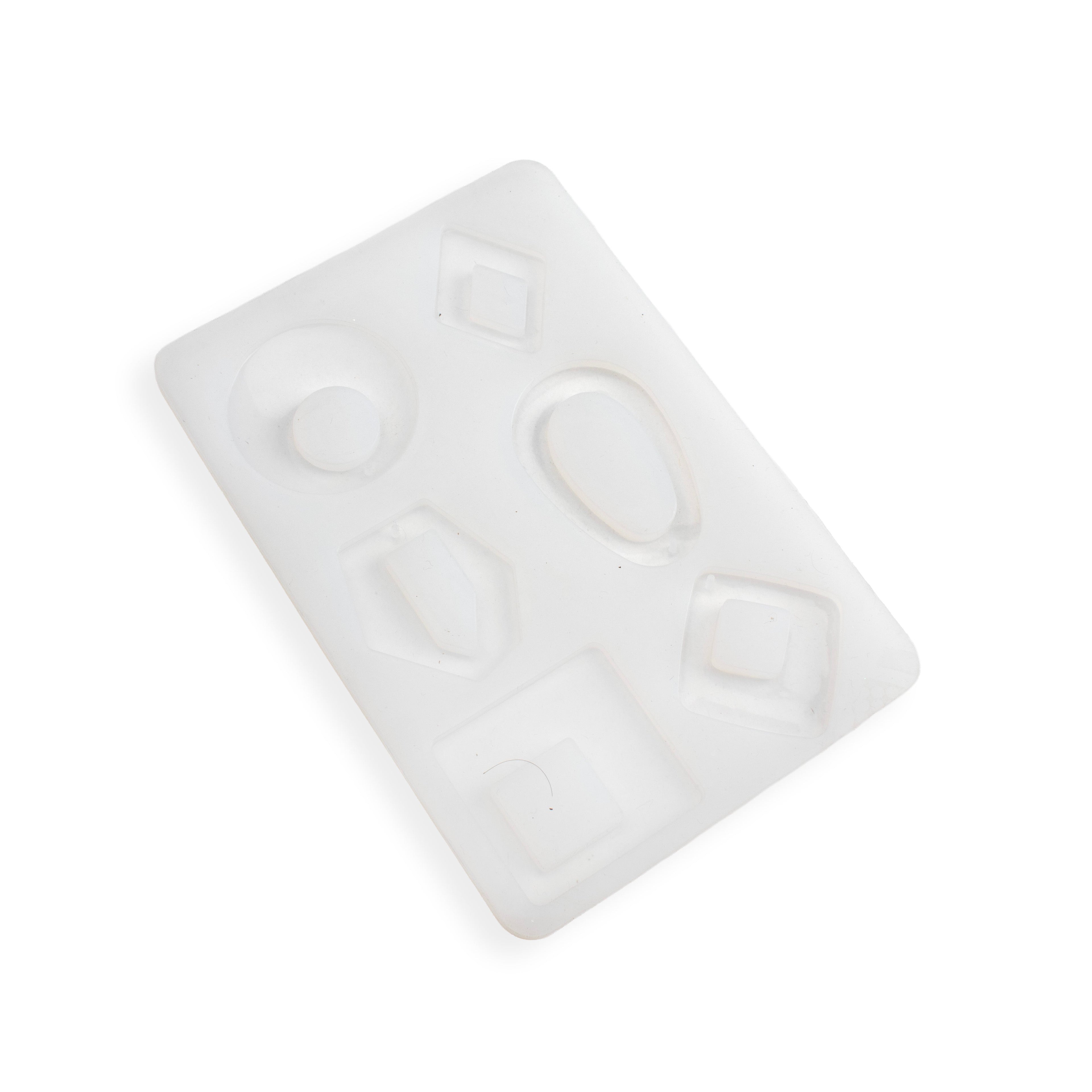 Silicone Mould Earrings and Pendants 6 Designs 14 X 10cm X D5mm 1pc