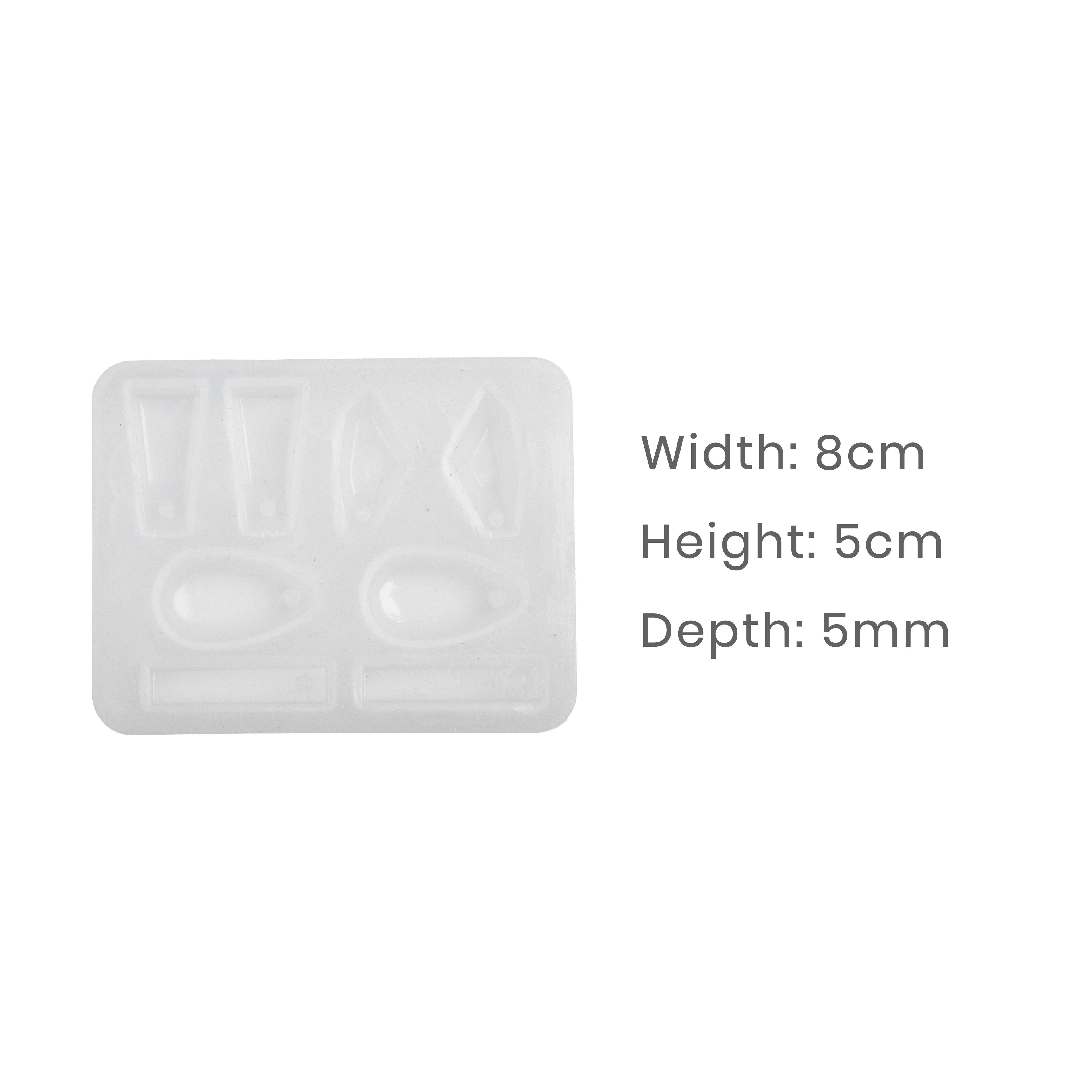 Silicone Mould Earrings 8 Cavity 8 X 5cm X D5mm 1pc