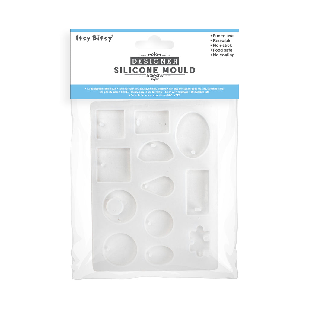 Silicone Mould Earrings and pendants 12 Cavity 15 X 12cm X D5mm 1pc
