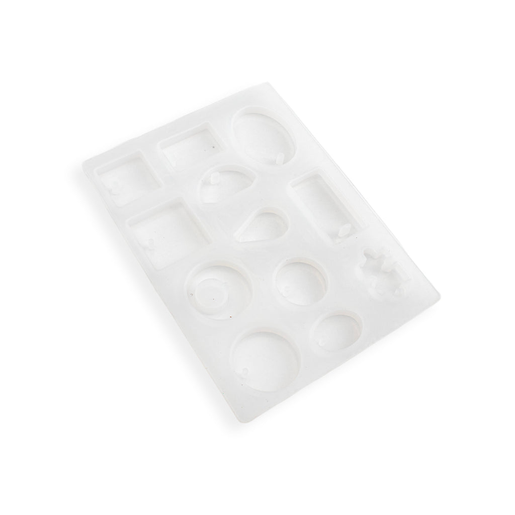 Silicone Mould Earrings and pendants 12 Cavity 15 X 12cm X D5mm 1pc