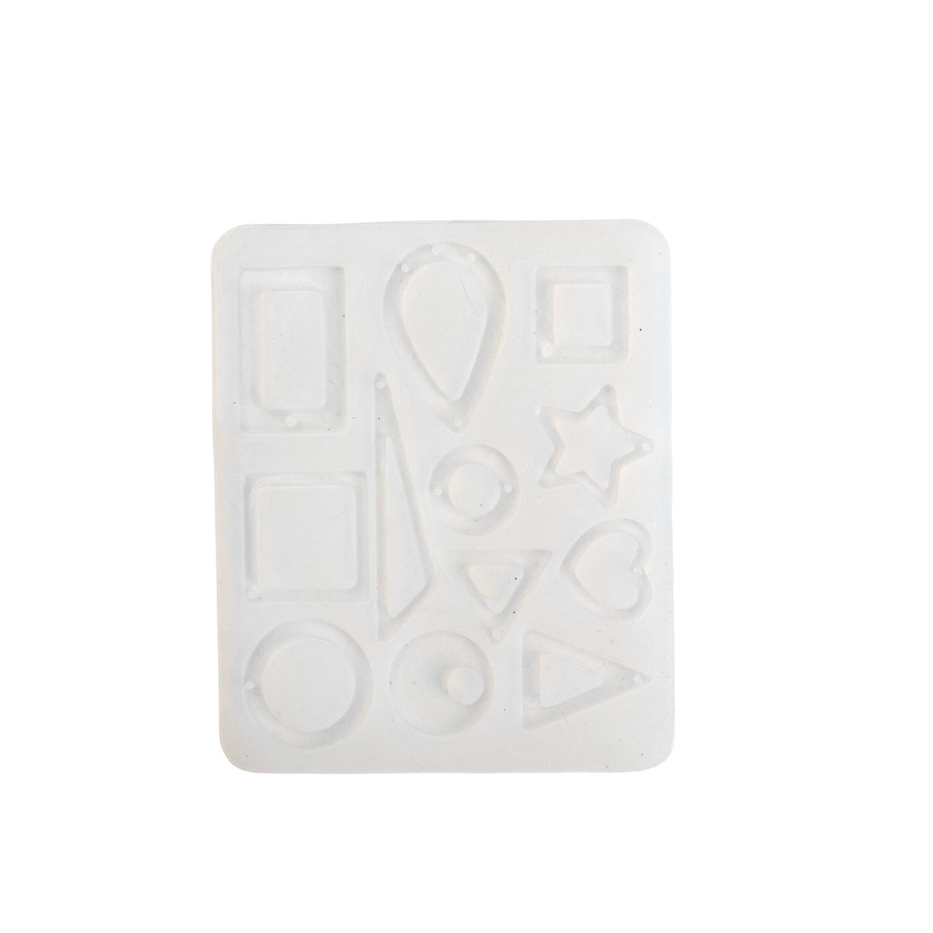 Silicone Mould Earrings and pendants 12 Cavity 10 X 11cm X D5mm 1pc