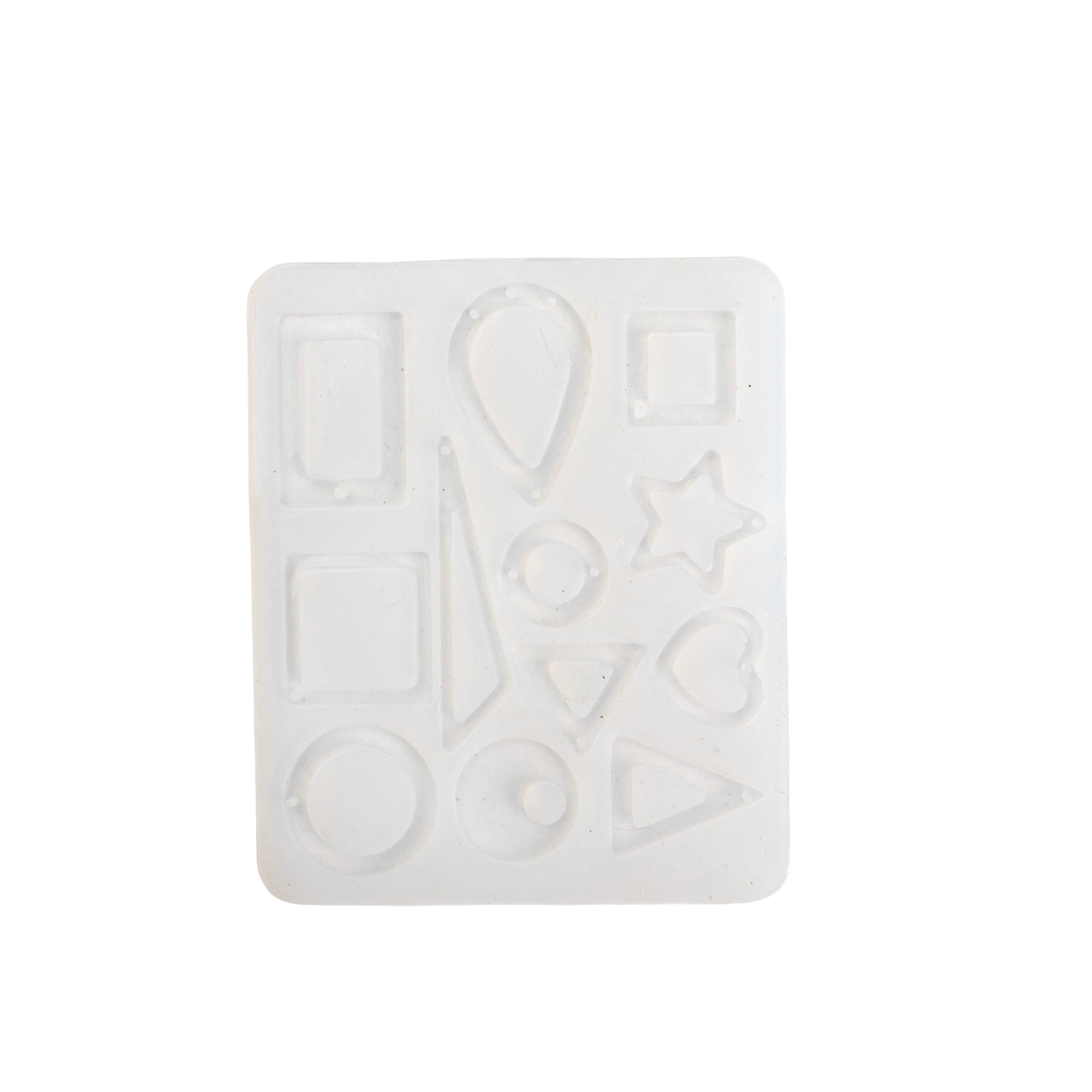Silicone Mould Earrings and pendants 12 Cavity 10 X 11cm X D5mm 1pc