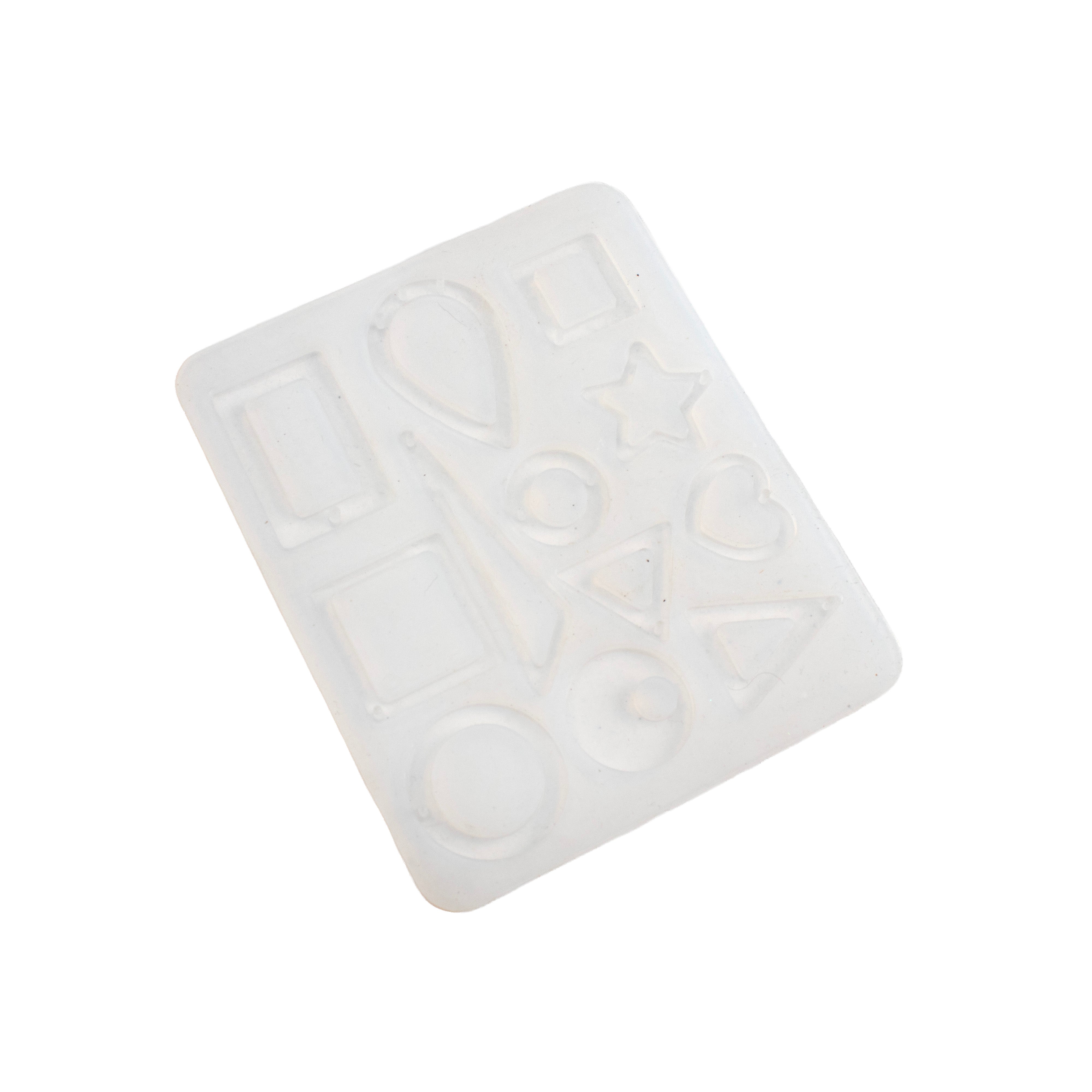 Silicone Mould Earrings and pendants 12 Cavity 10 X 11cm X D5mm 1pc
