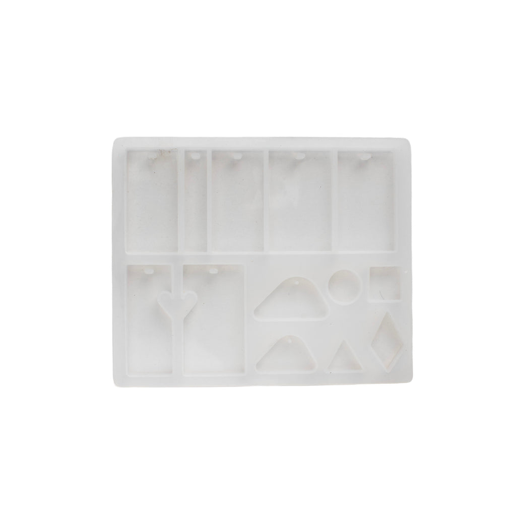Silicone Mould Earrings and pendants 13 Cavity 15 X 12cm X D5mm 1pc