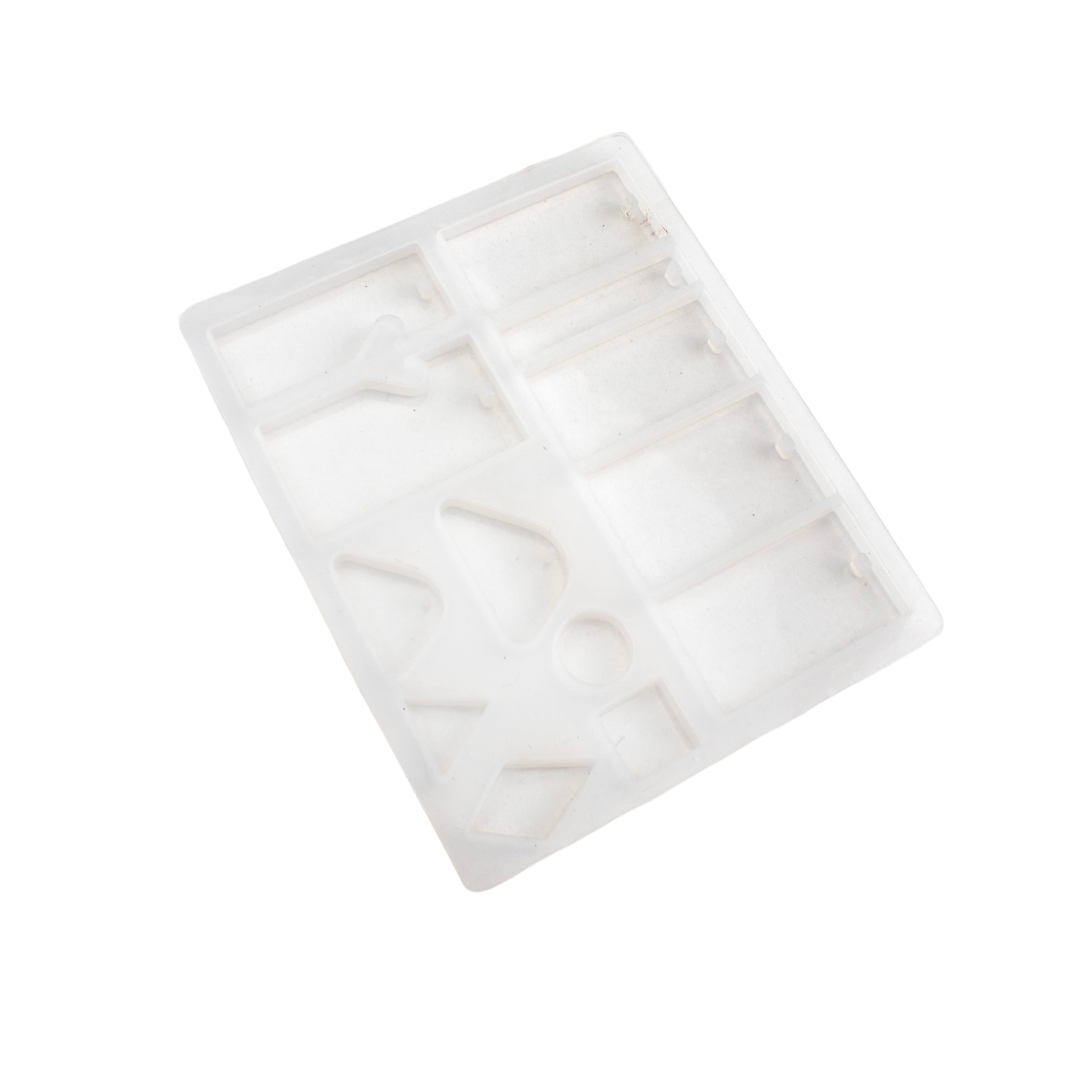 Silicone Mould Earrings and pendants 13 Cavity 15 X 12cm X D5mm 1pc