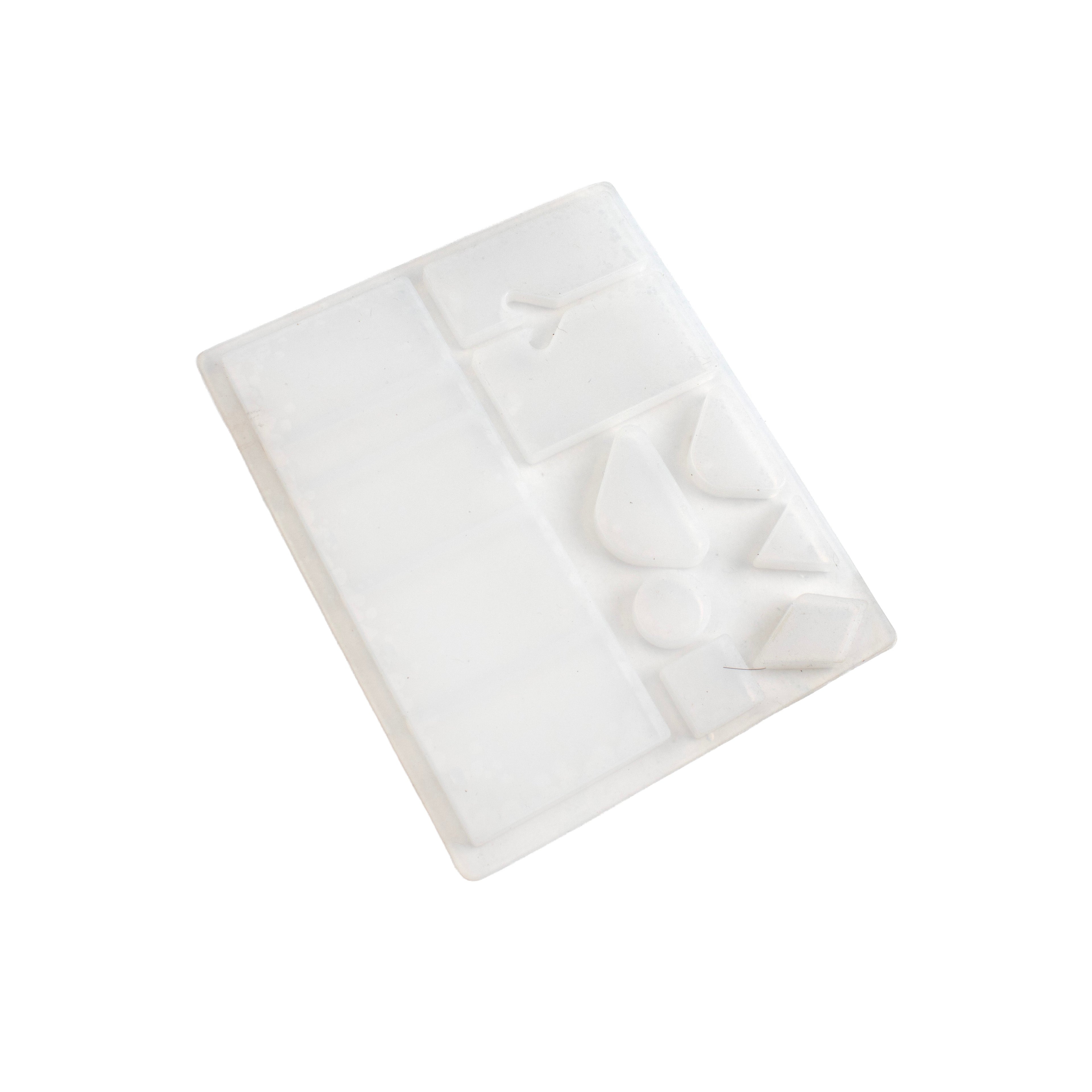 Silicone Mould Earrings and pendants 13 Cavity 15 X 12cm X D5mm 1pc