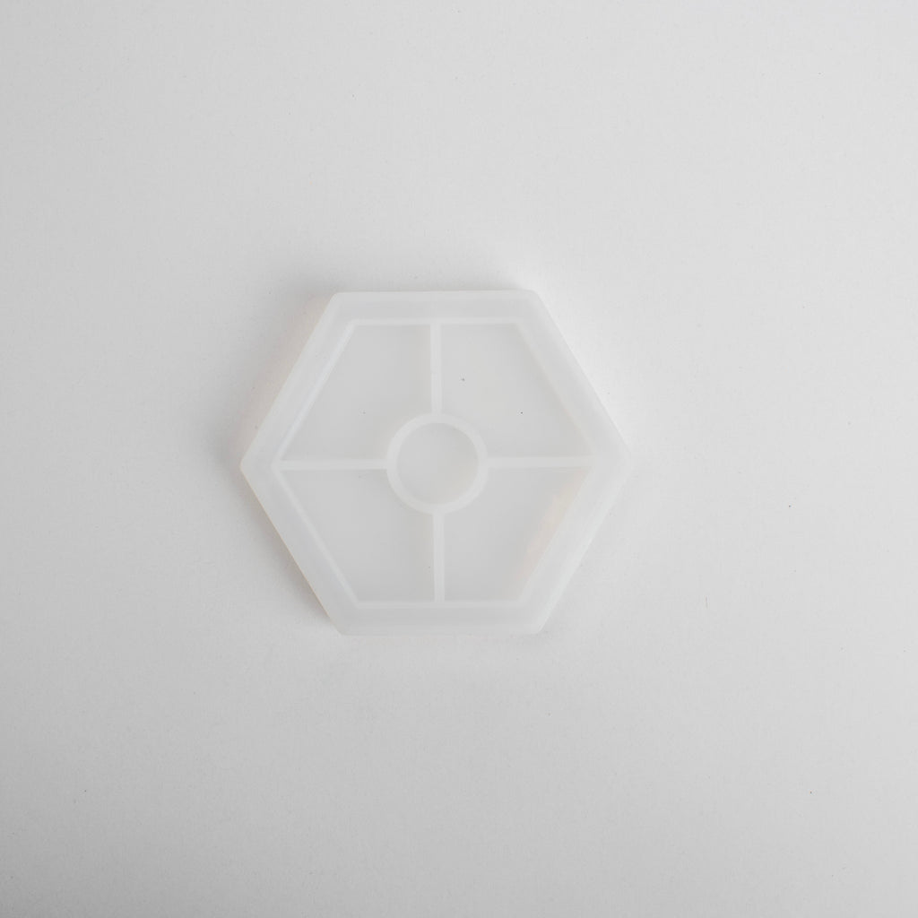 Silicone Mould Coaster Hexagon 4 Inch X D10mm 1pc